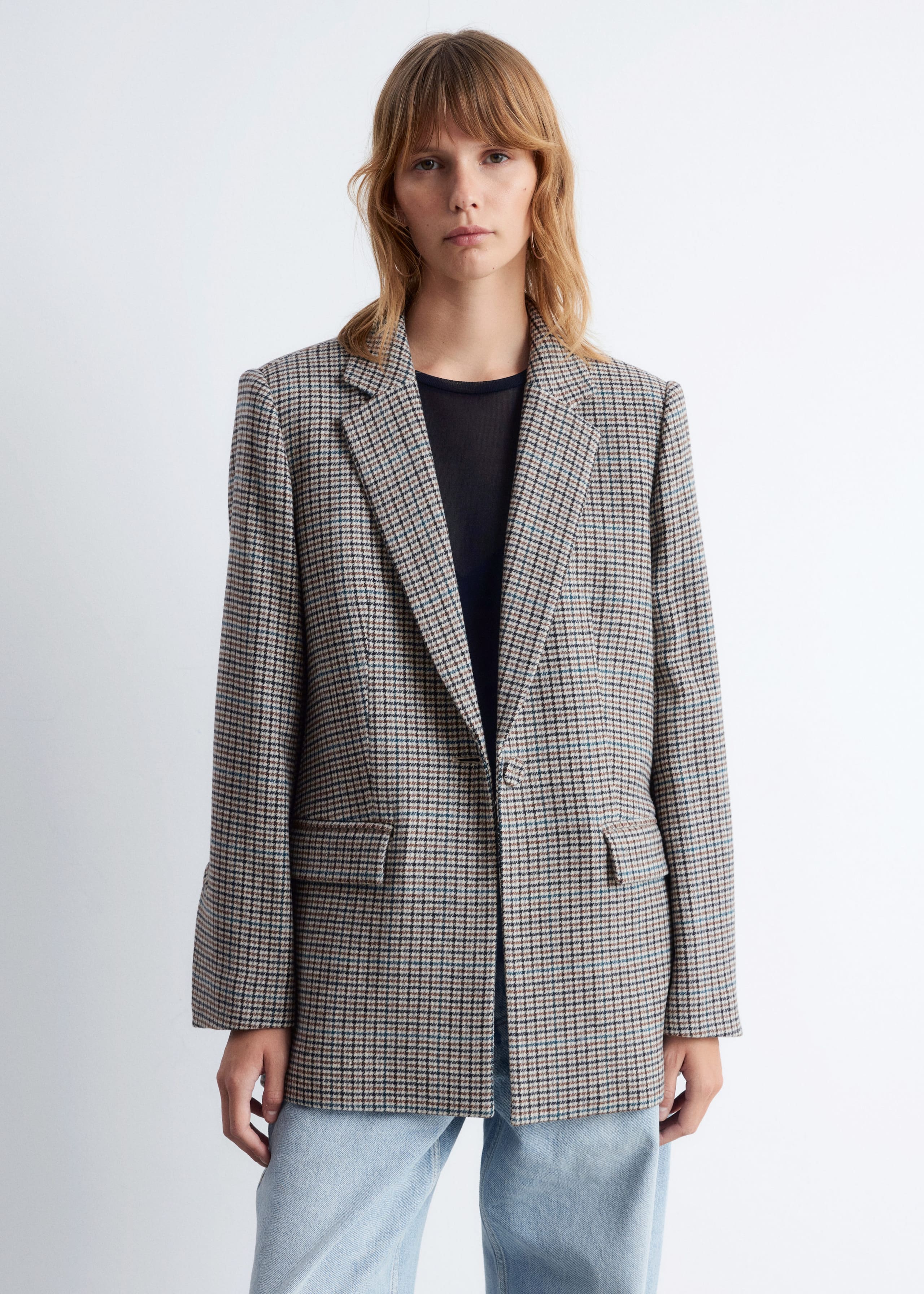 Image of Tailored Wool-Blend Blazer