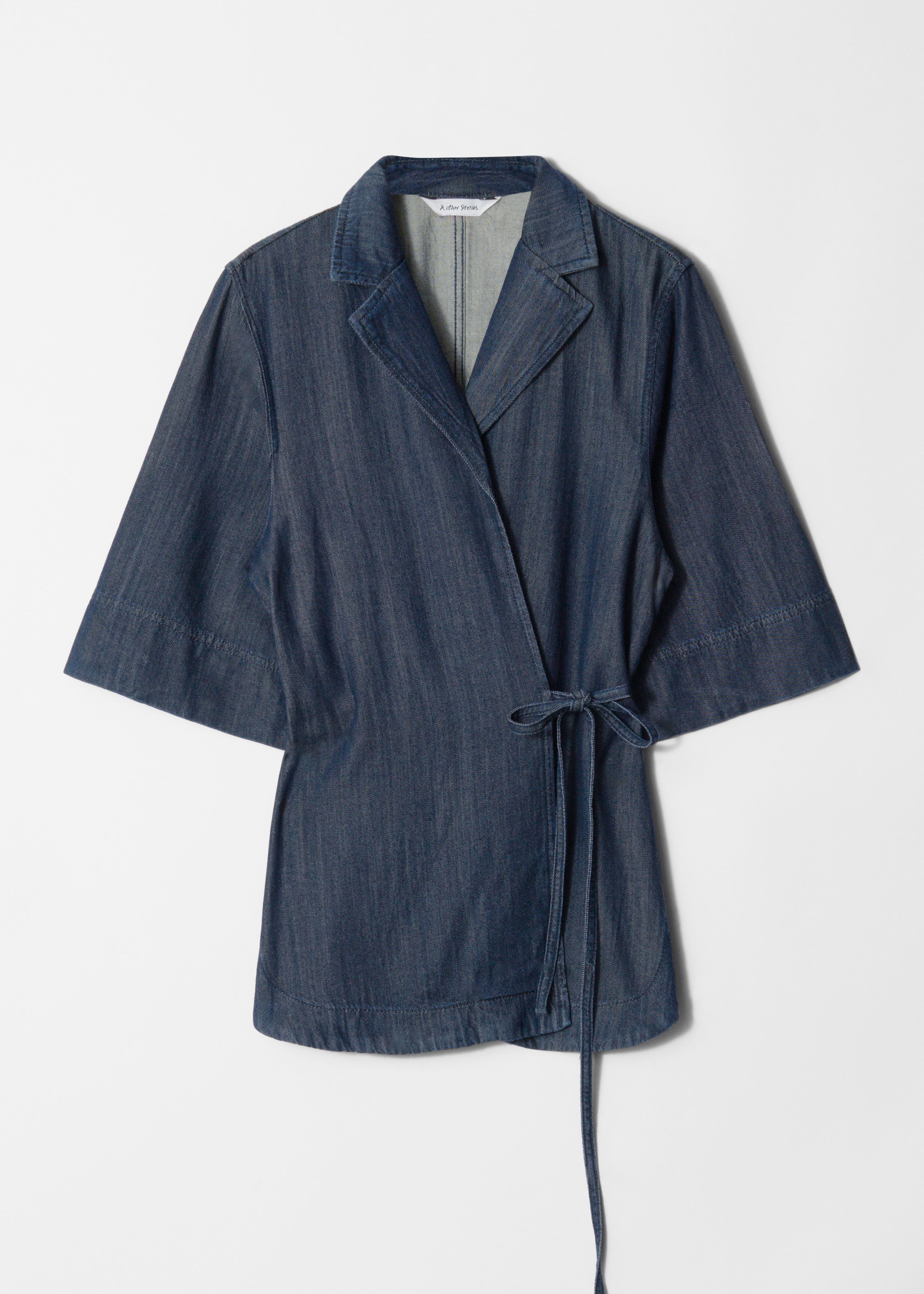 Camicia in denim a portafoglio - Blu scuro