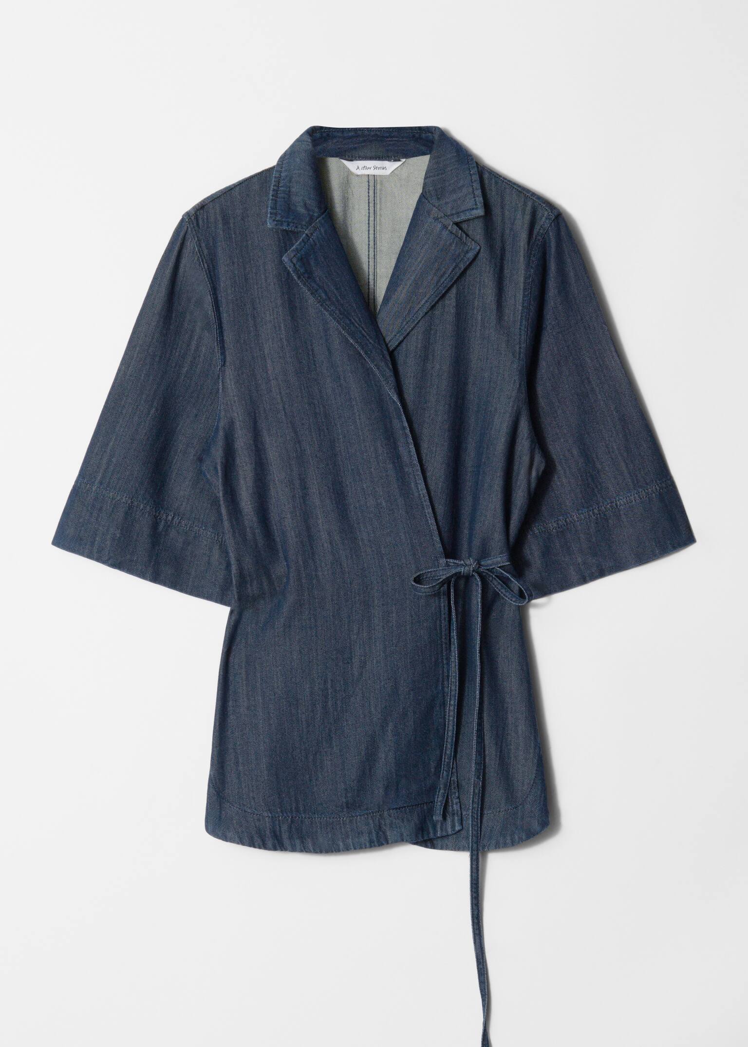 Cămașă din denim petrecută - Albastru închis - 2