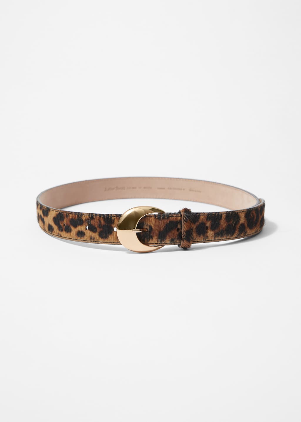 Image of Leopard-Print Leather Belt
