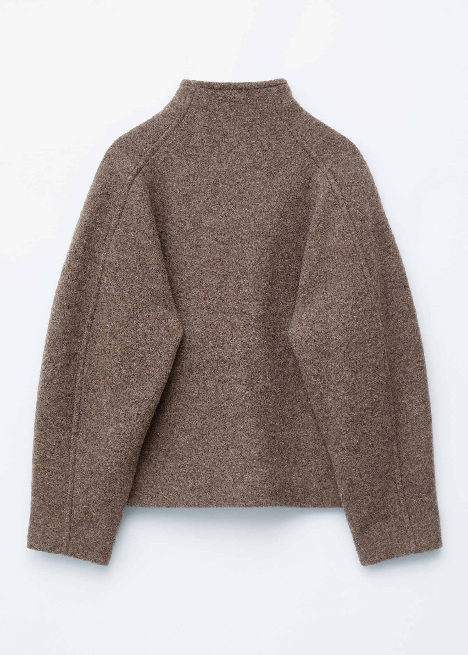 Asymmetric Wool Jacket - Mole - 10