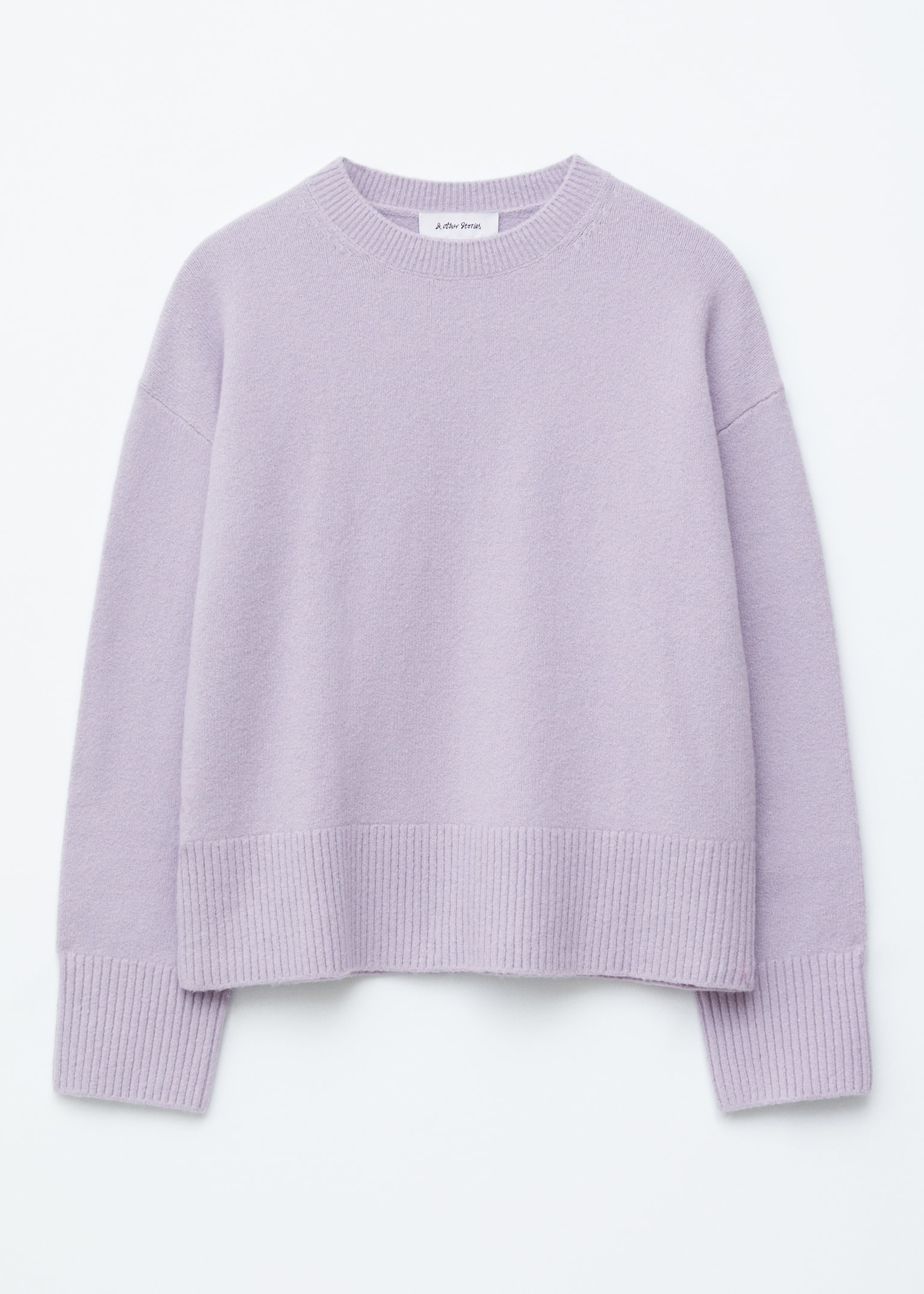 Maglione dalla vestibilità rilassata - Lilla/Blu scuro/Dark Red/Grigio mélange/Nero/Rosa polvere/Beige talpa/Bianco/Rosa ciliegia/Talpa/Rosso/Verde chiaro/Blu navy