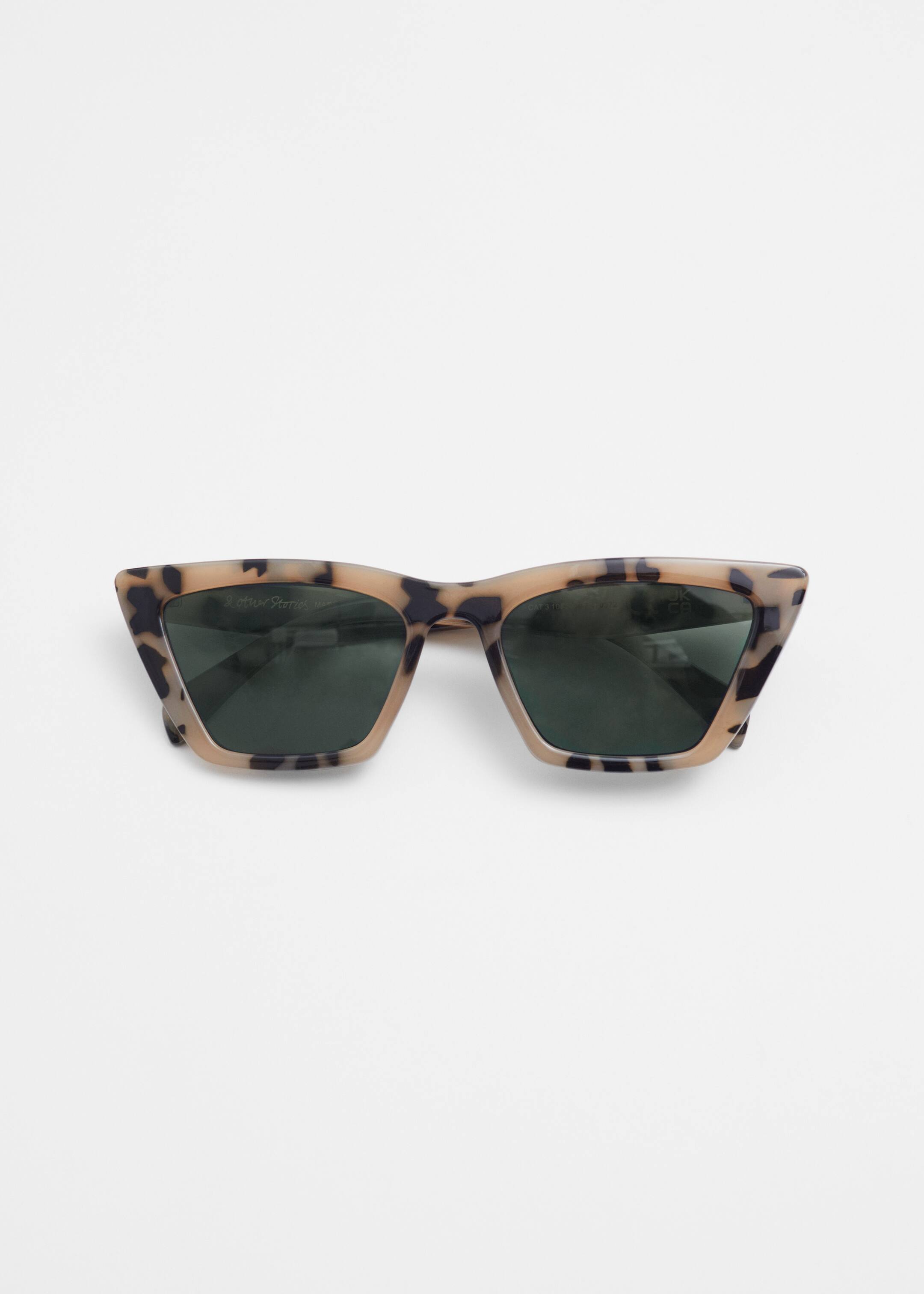 Zobrazit větší obrázek: Sluneční brýle s úzkými kočičími obroučkami - Beige Tortoise - ŽENY | H&M CZ 2