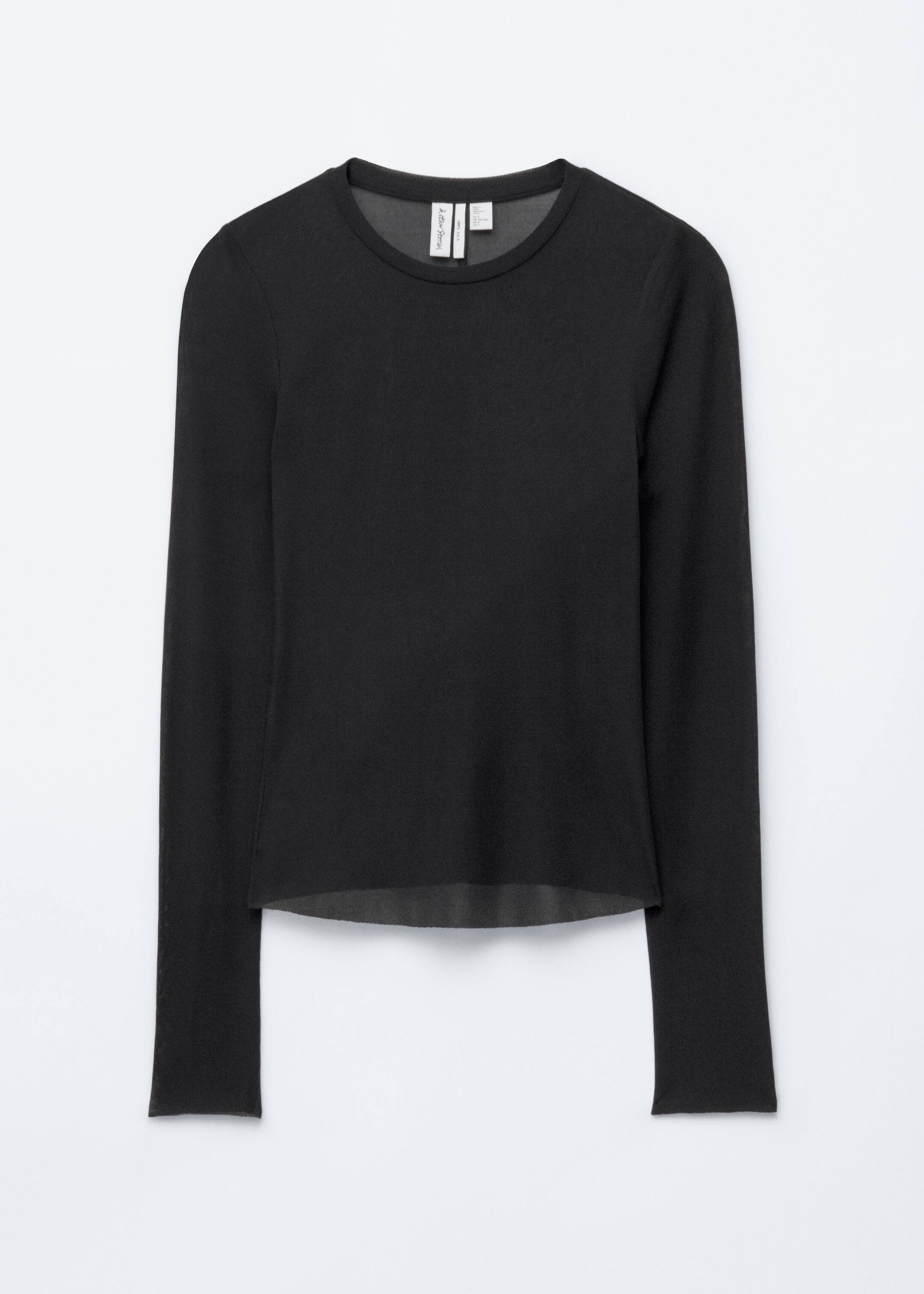 Agrandir l'image: Haut transparent en soie - Noir - FEMME | H&M BE 7