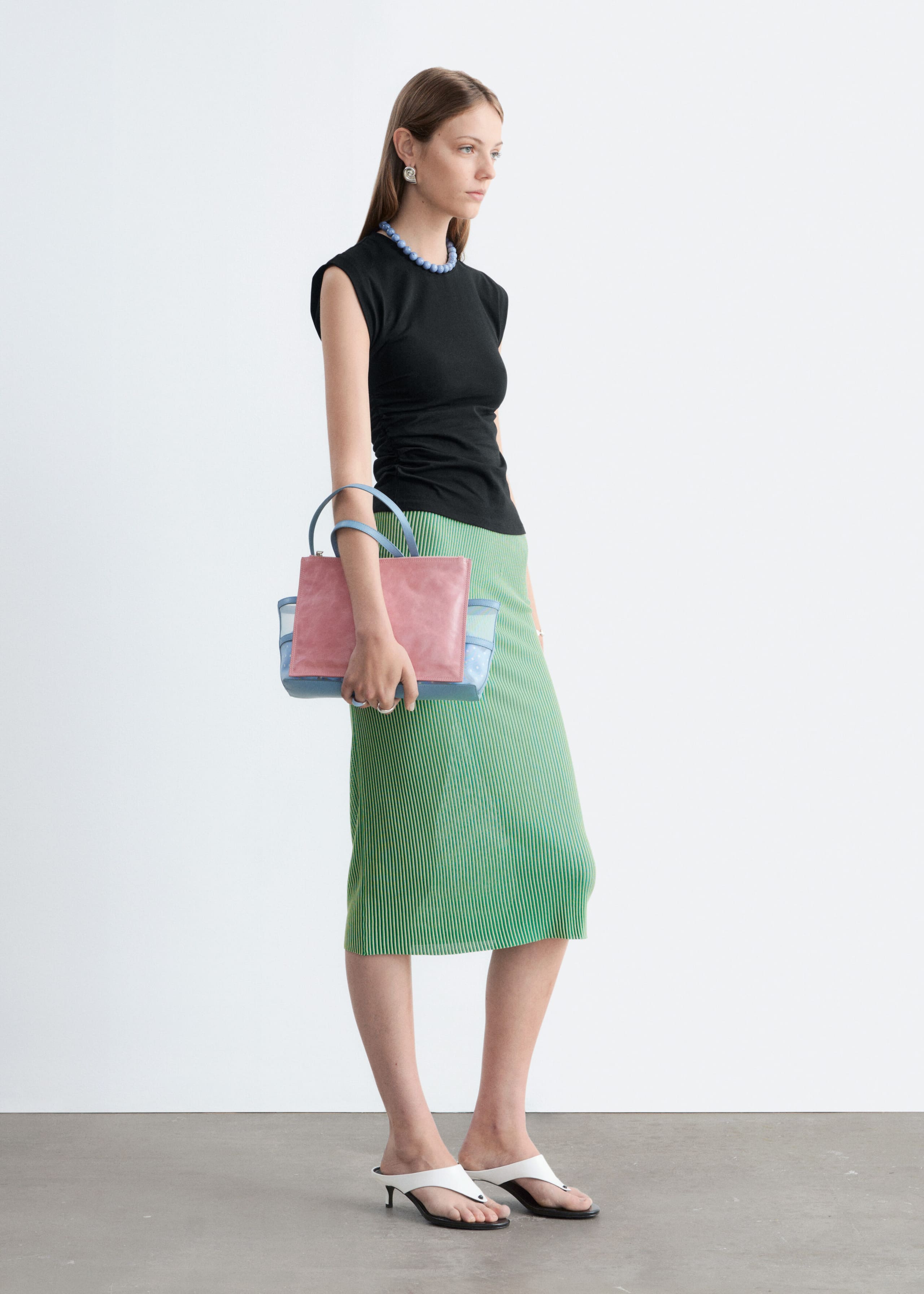 Ruched Top - Black - Lookbook