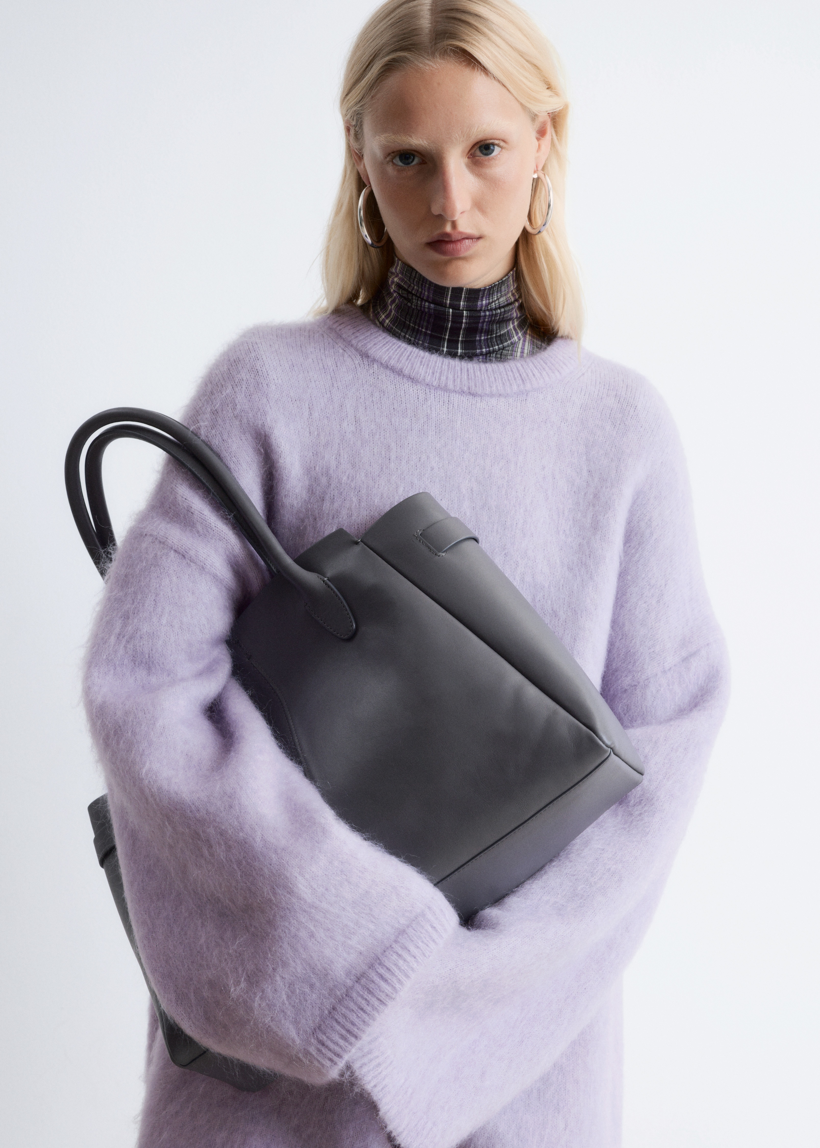 Tote Bag - Sötétszürke/Keki zöld/Sötét bordó