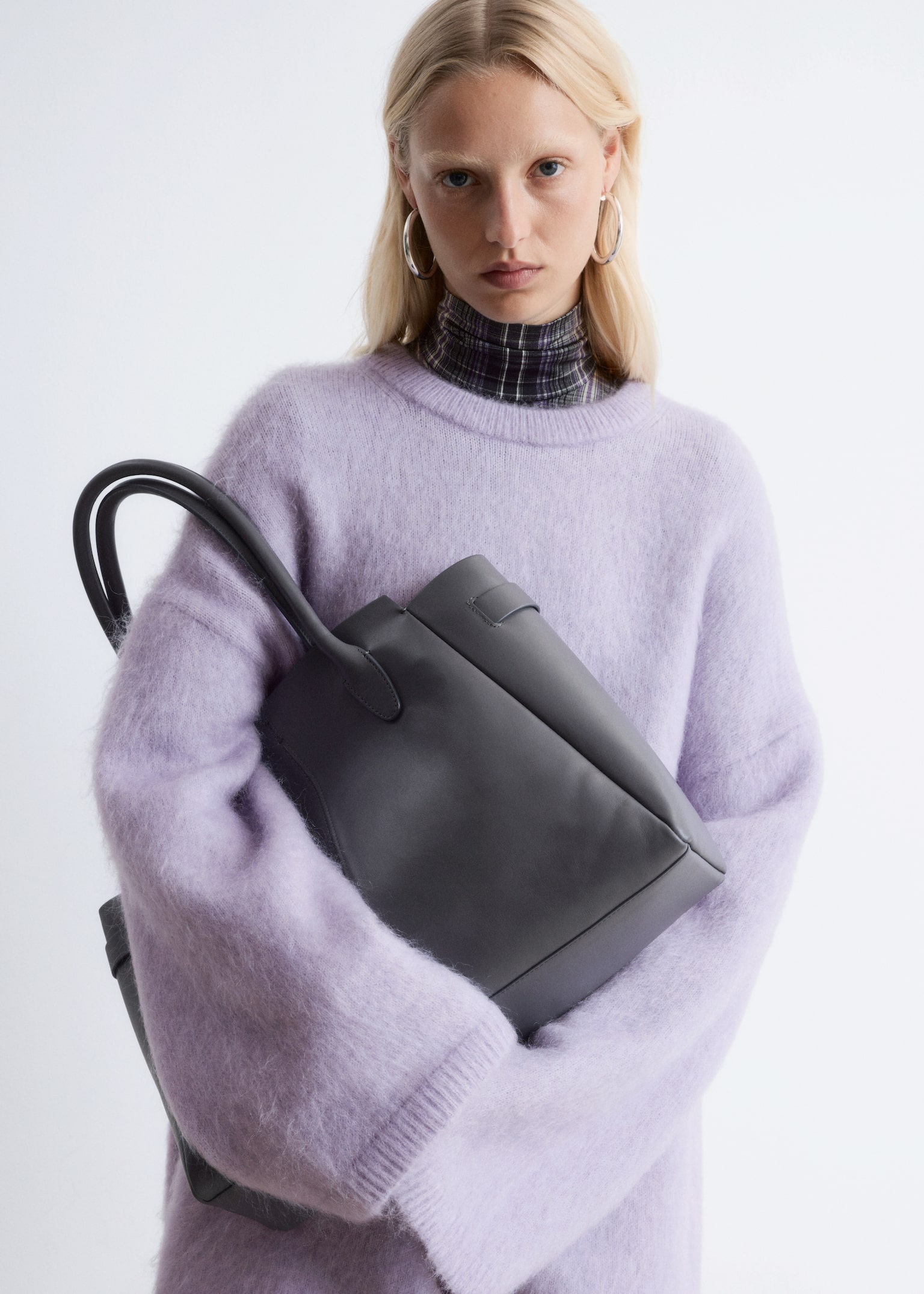 Tote Bag - Σκούρο Γκρι/Μαύρο/Σκούρο Μπορντό/Χακί Πράσινο/Σκούρο Καφέ