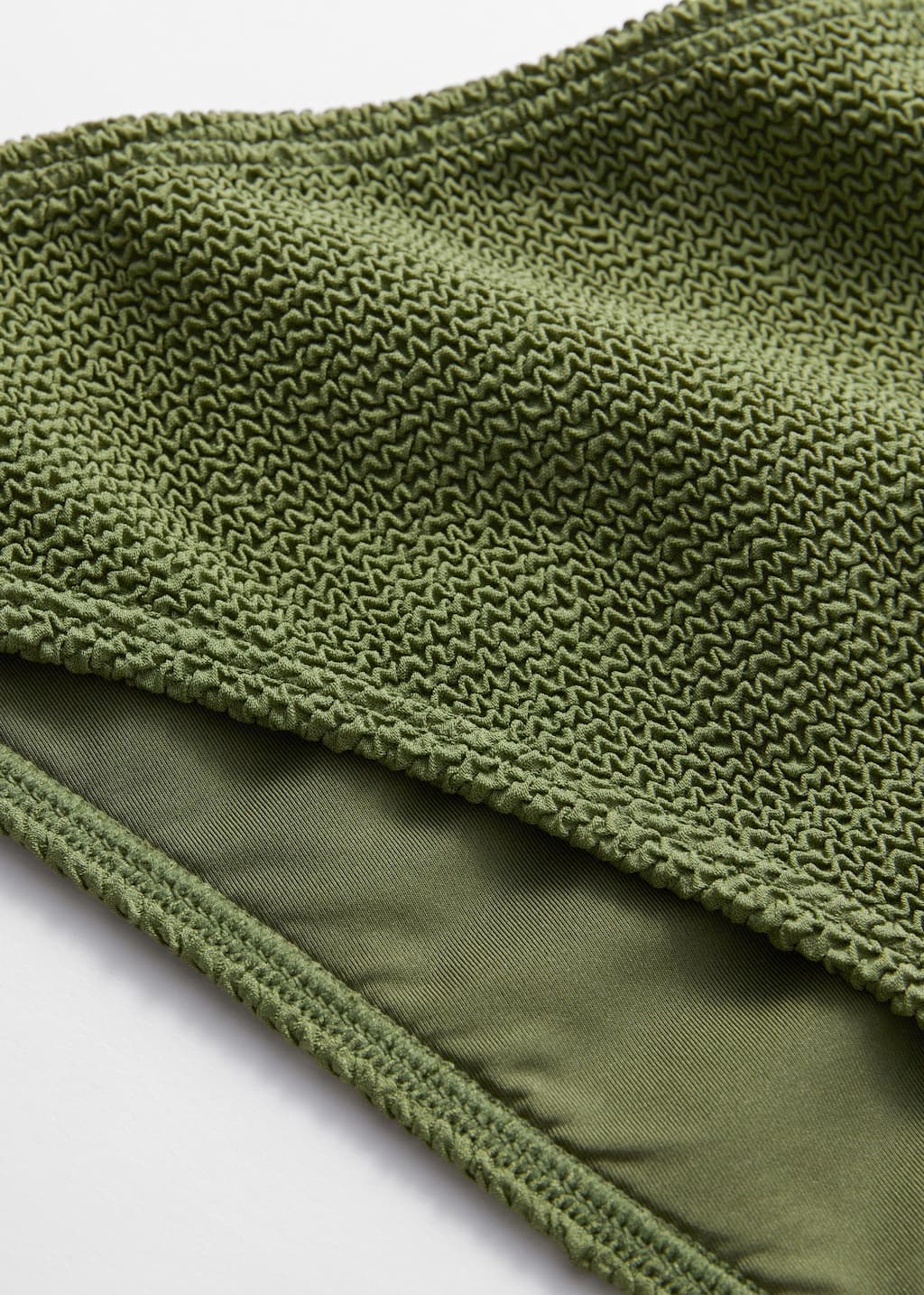 Image of Strukturierte, hoch sitzende Bikinihose