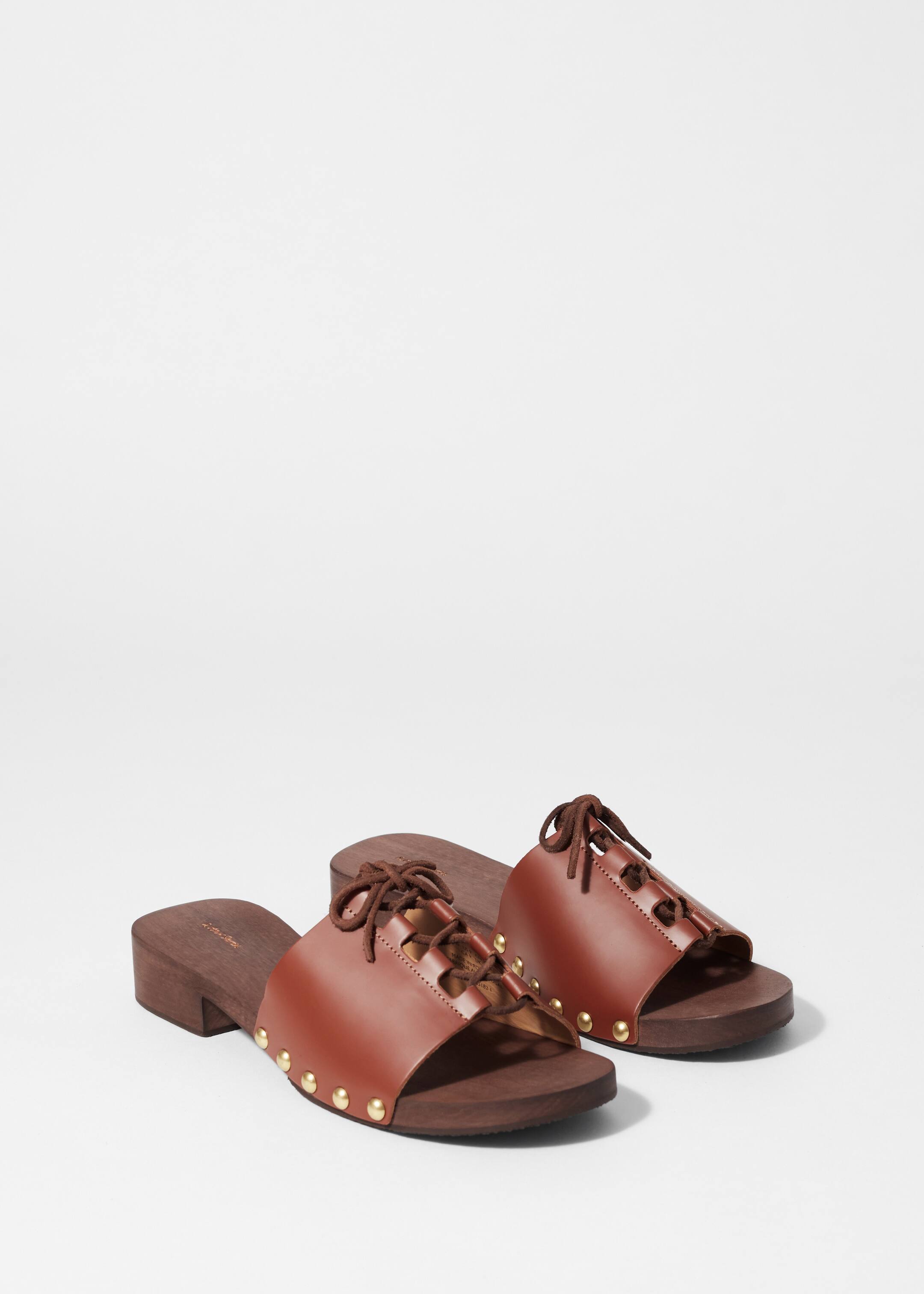 Agrandir l'image: Sandales en bois à lacets - Marron Clair - FEMME | H&M BE 5