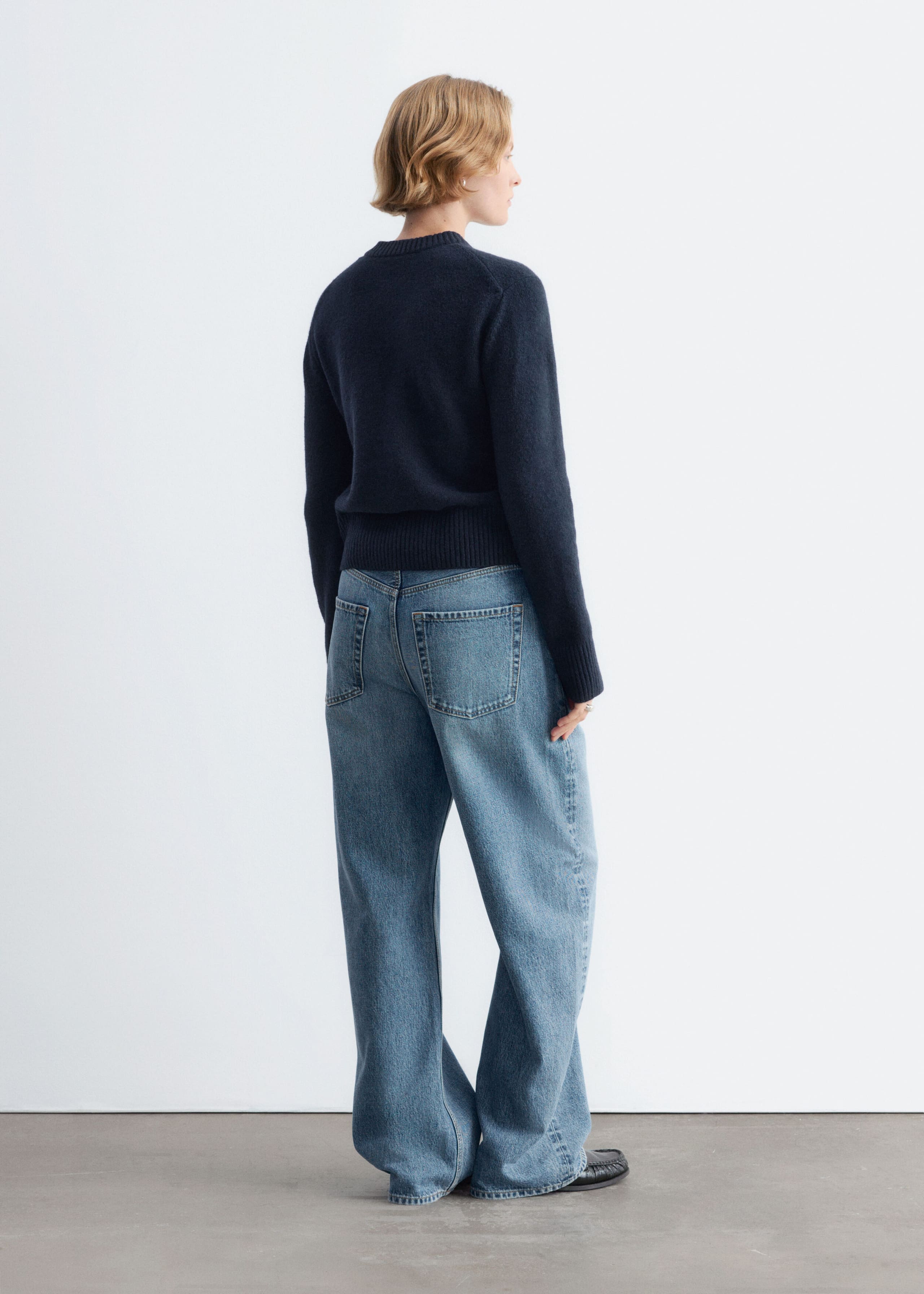 V-Neck Jumper - Dark Blue - Still Life
