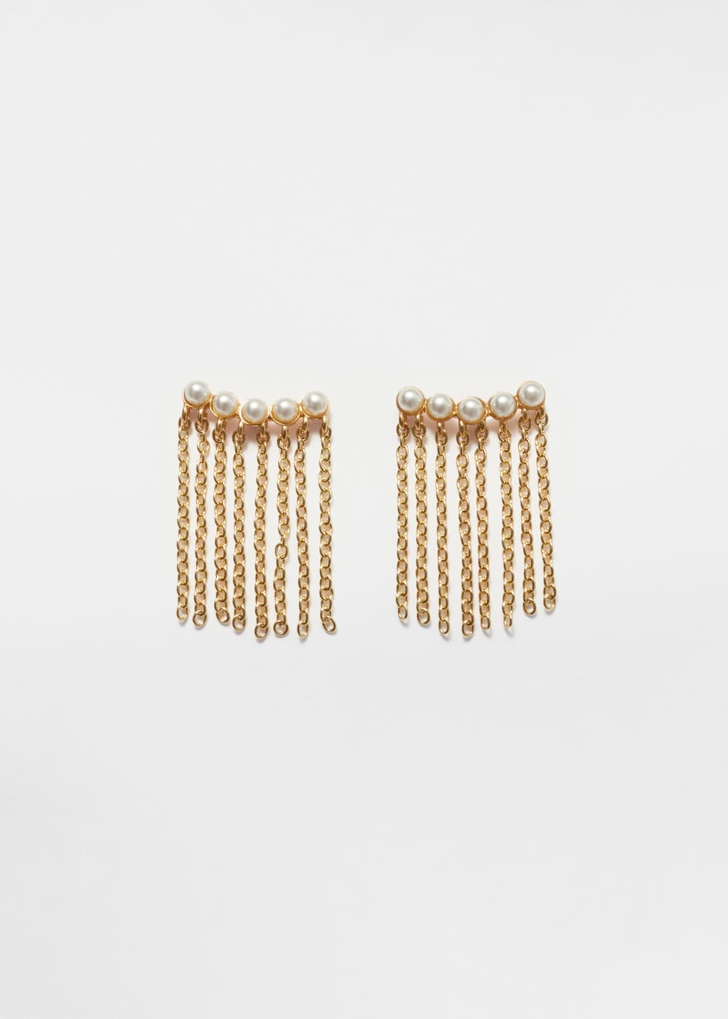 Image of Orecchini con pendente a catena e perline