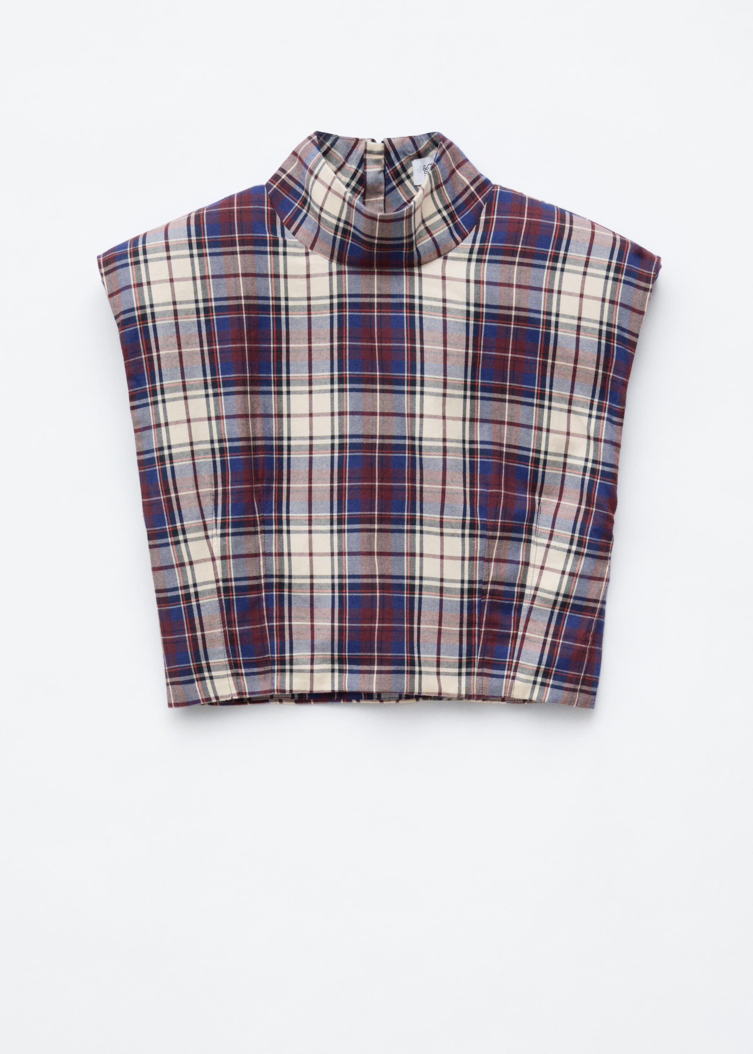 Sleeveless Crop Top - Blue/Checked - Still Life