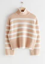 Beige/White Stripes
