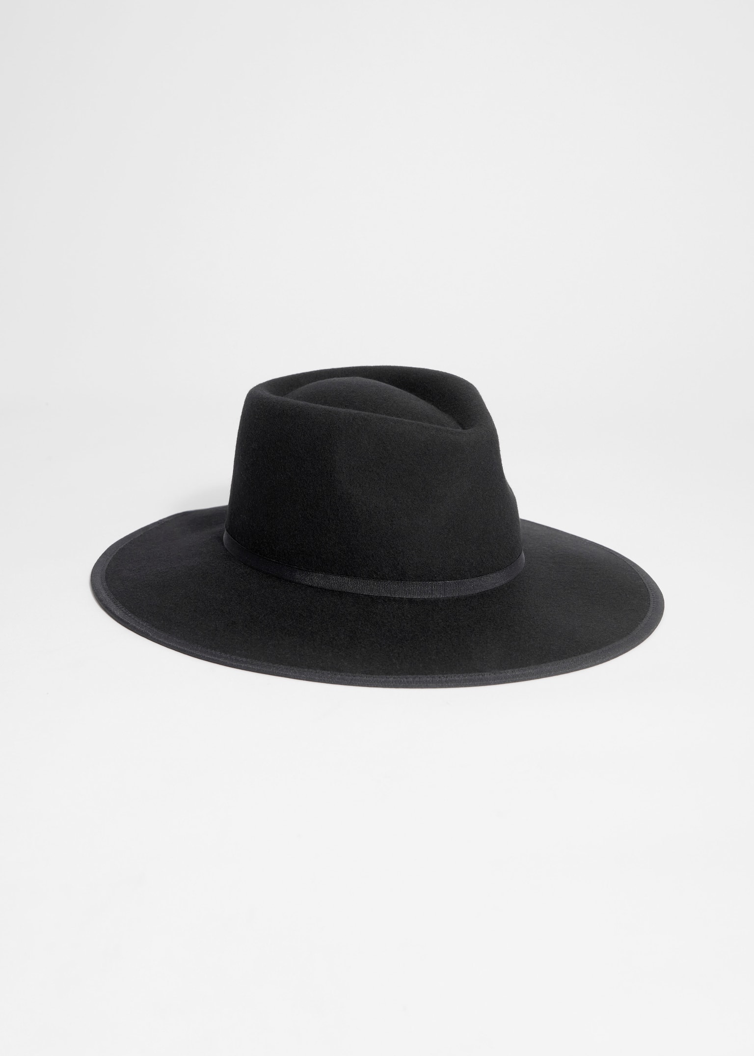 Fedora Felt Hat - Black/Mole