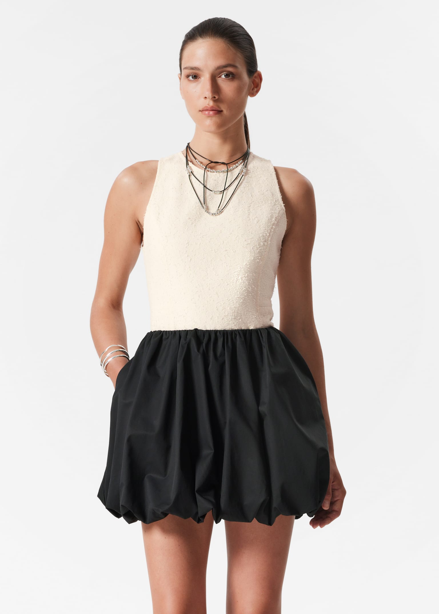 Bubble Mini Skirt - Black - 4