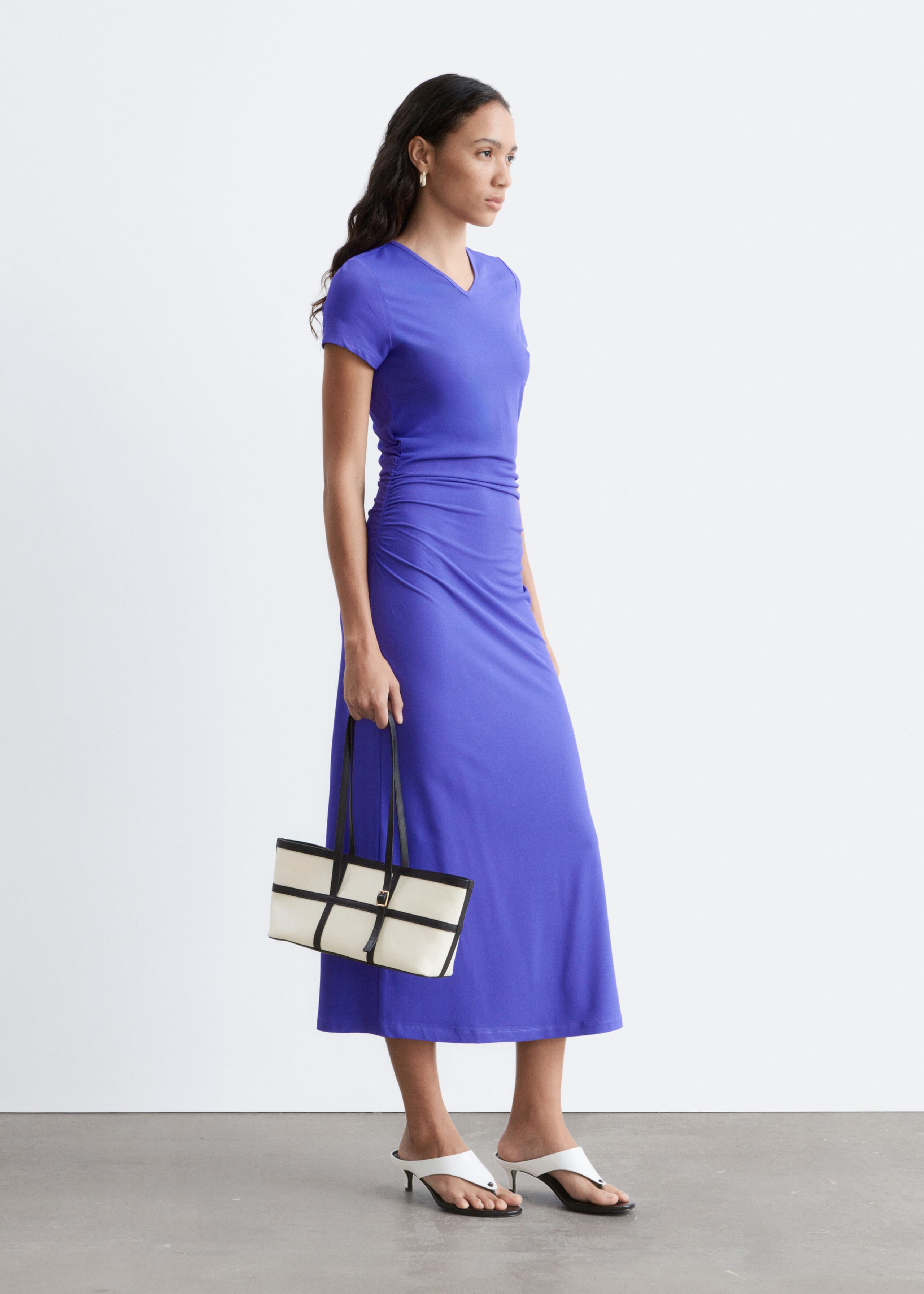 Midikleid aus Piqué-Jersey - Flieder - Lookbook