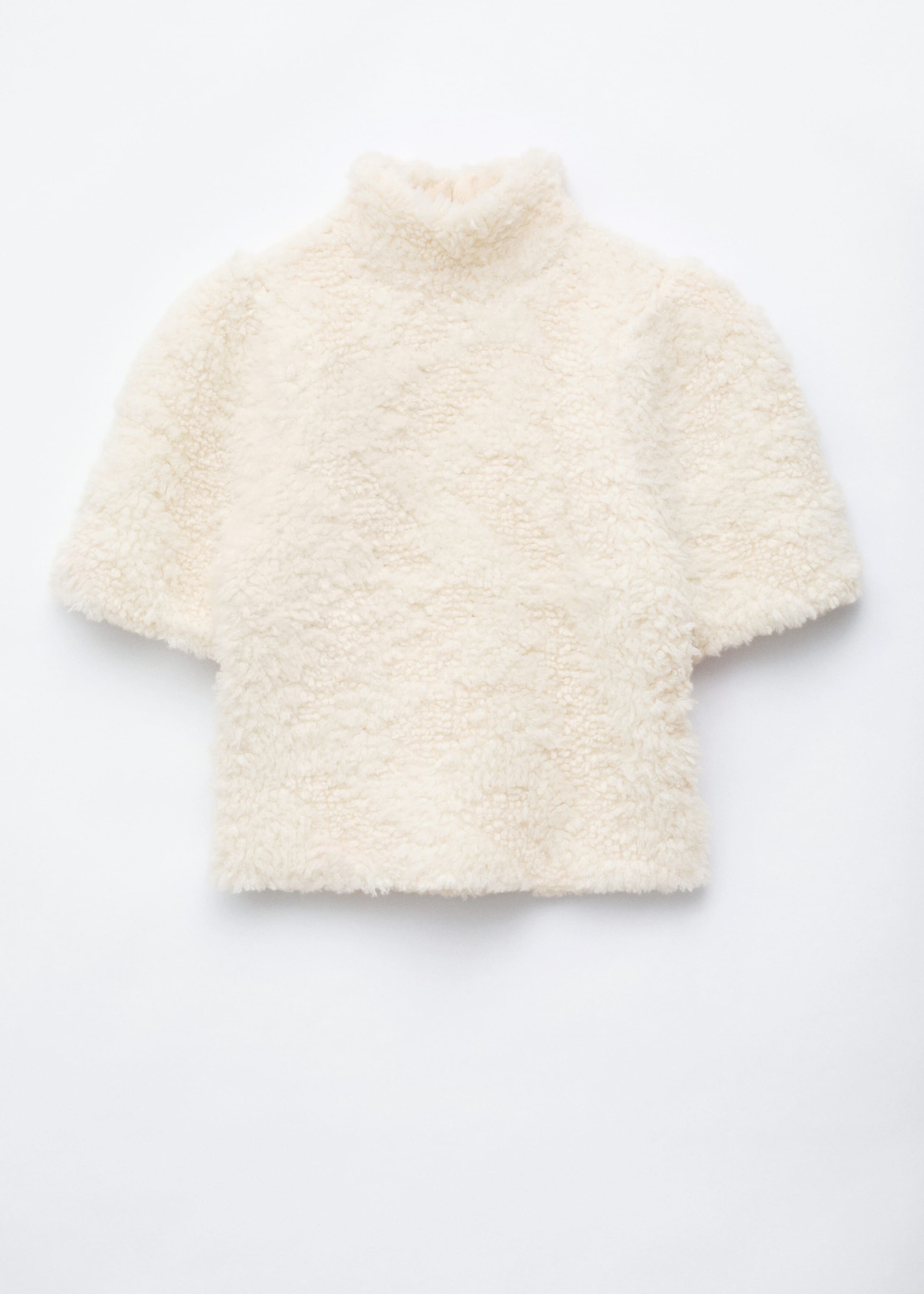 Pile-Knit Top Off White