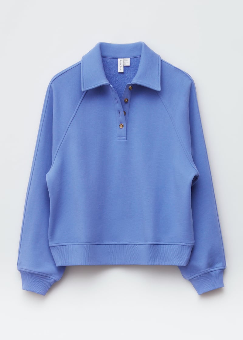 Felpa con colletto in stile polo Blu brillante DONNA H&M IT