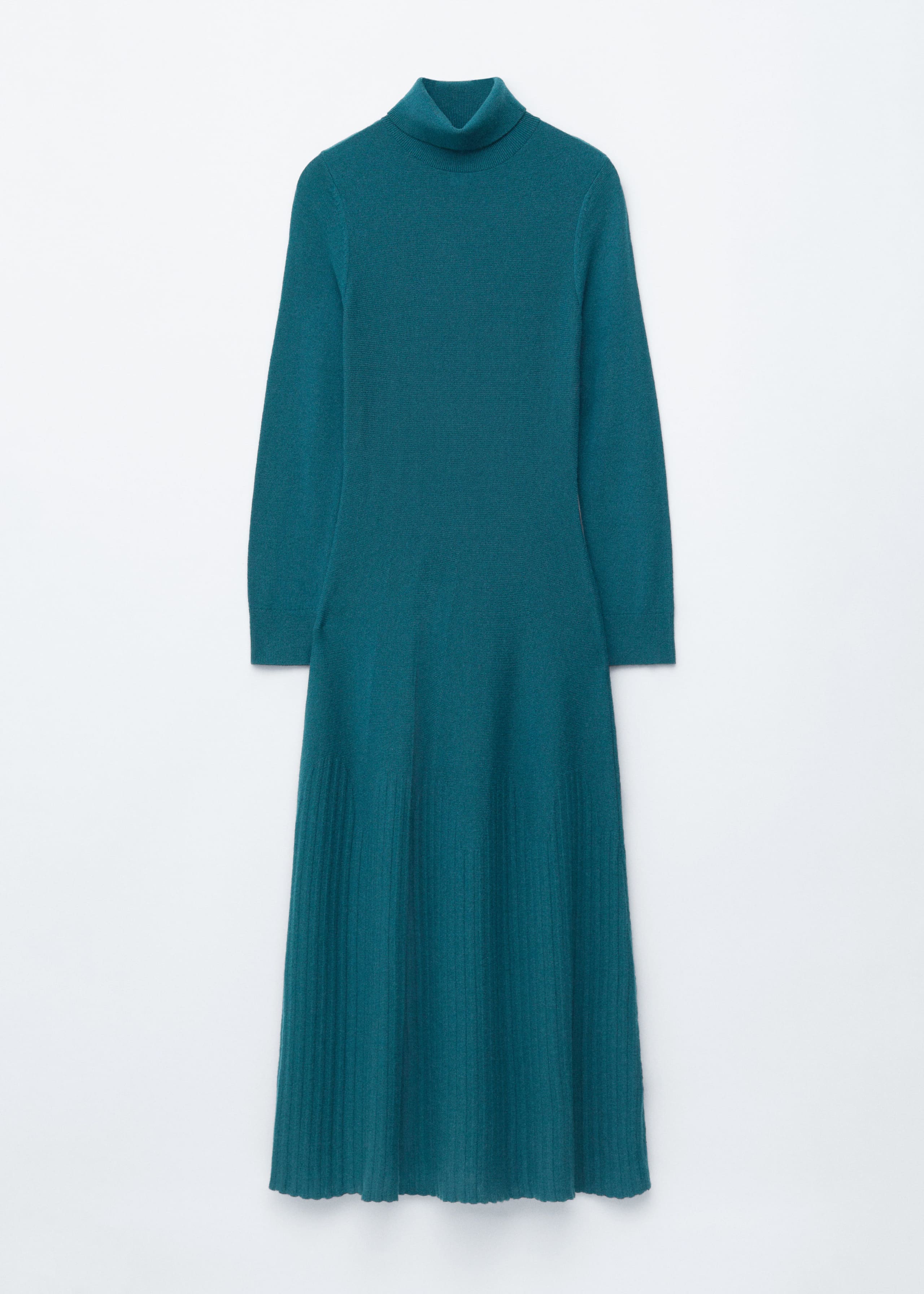 Image of Merino-Wool Turtleneck Maxi Dress