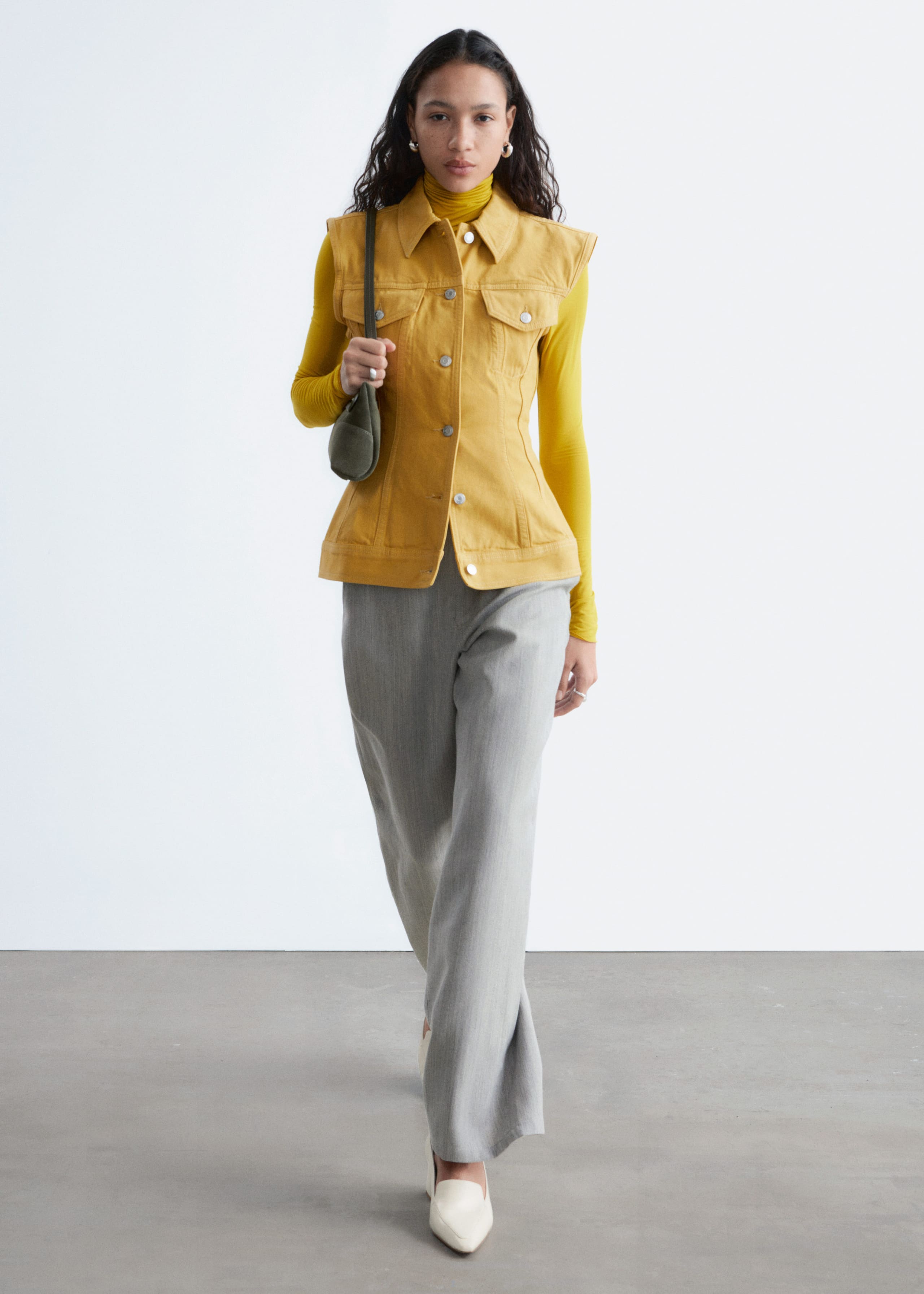 Image of Fitted Denim Vest