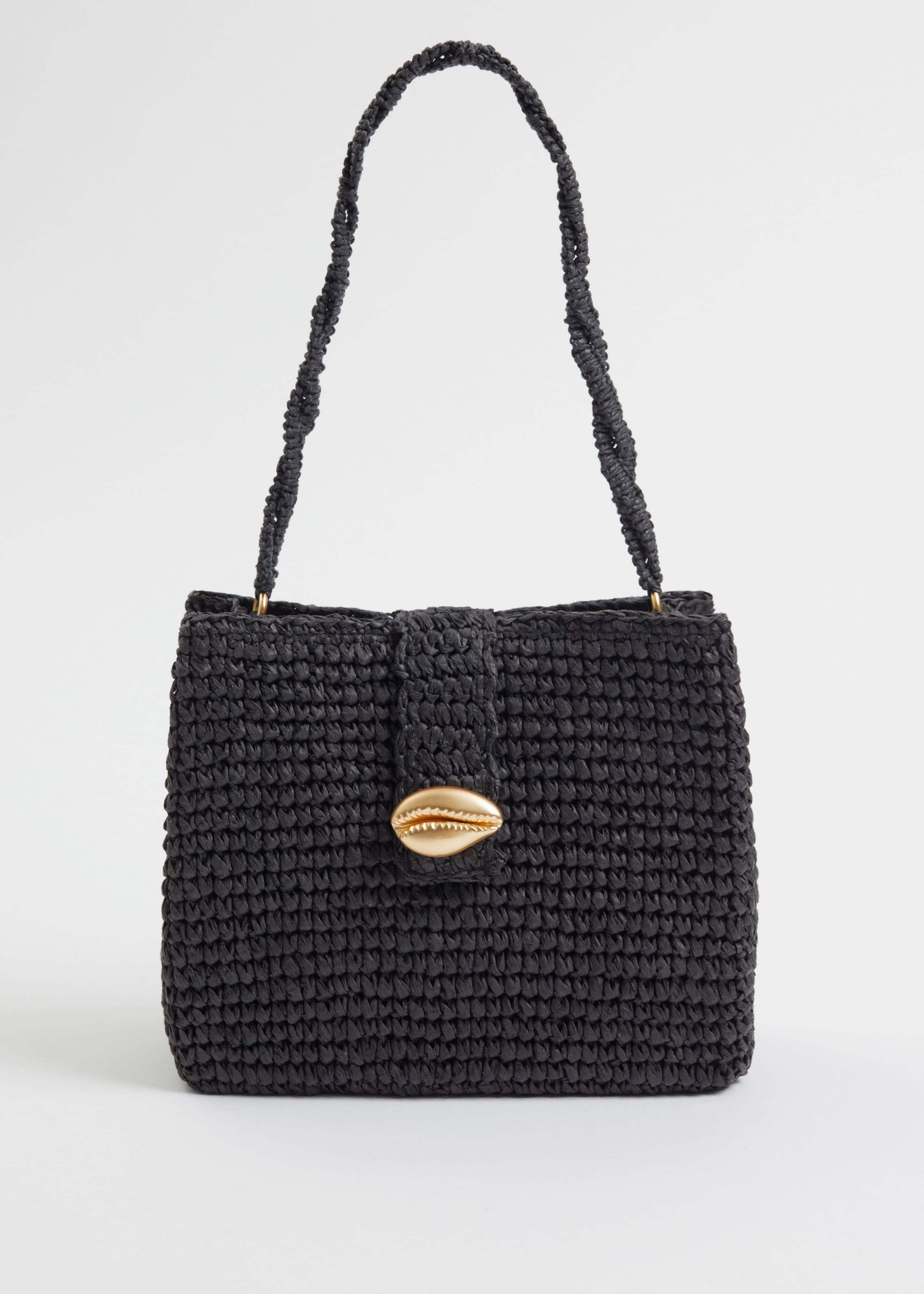 SeashellEmbellishedHandbag - Black - Stillleben