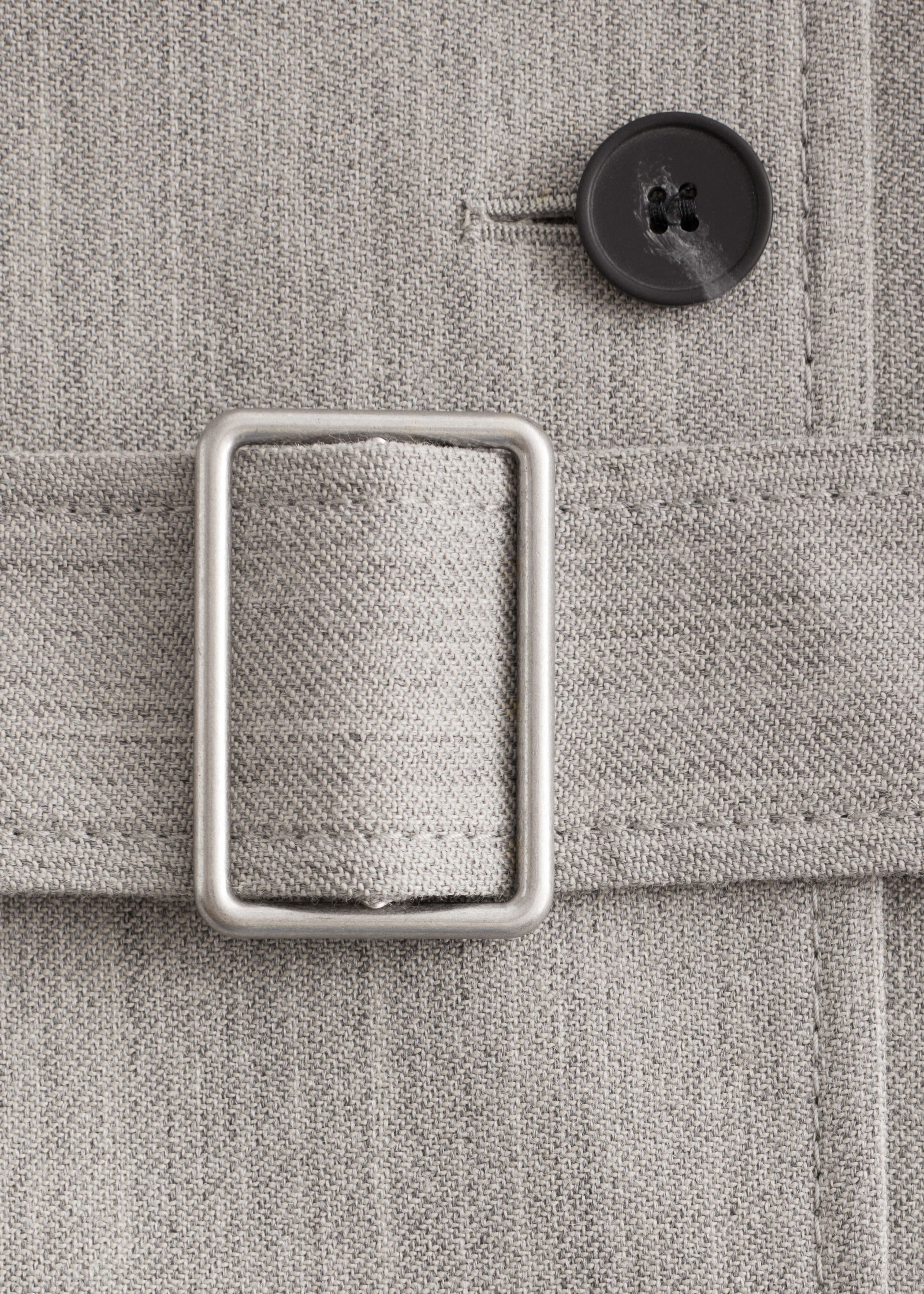 Image of Wool Tie-Belt Trench Coat