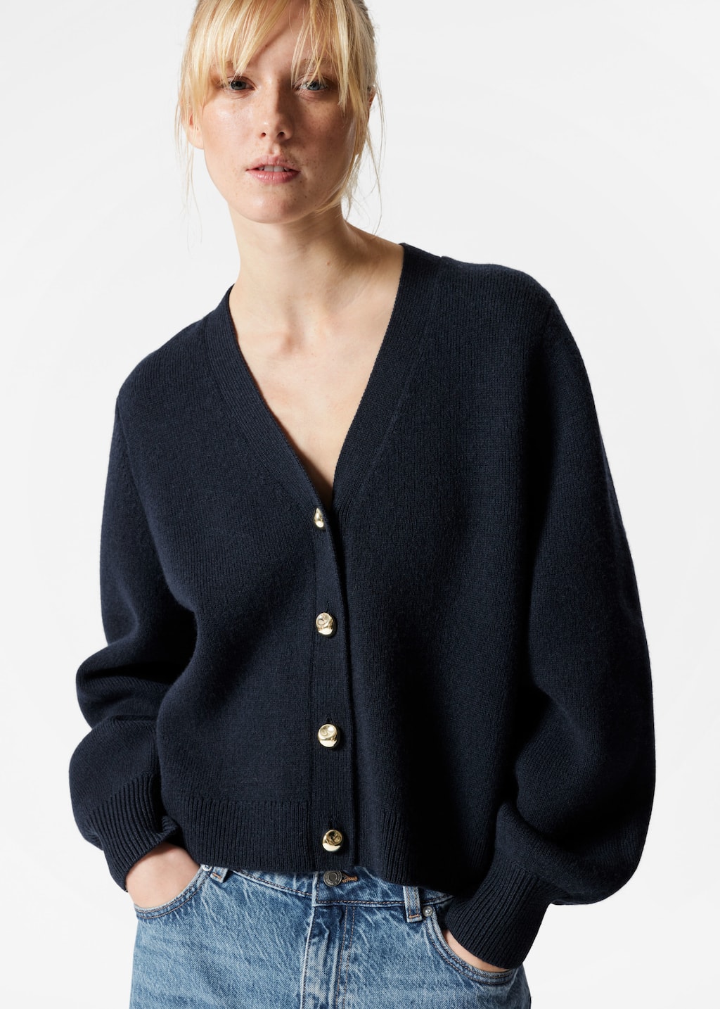 Image of Cardigan de punto relaxed fit