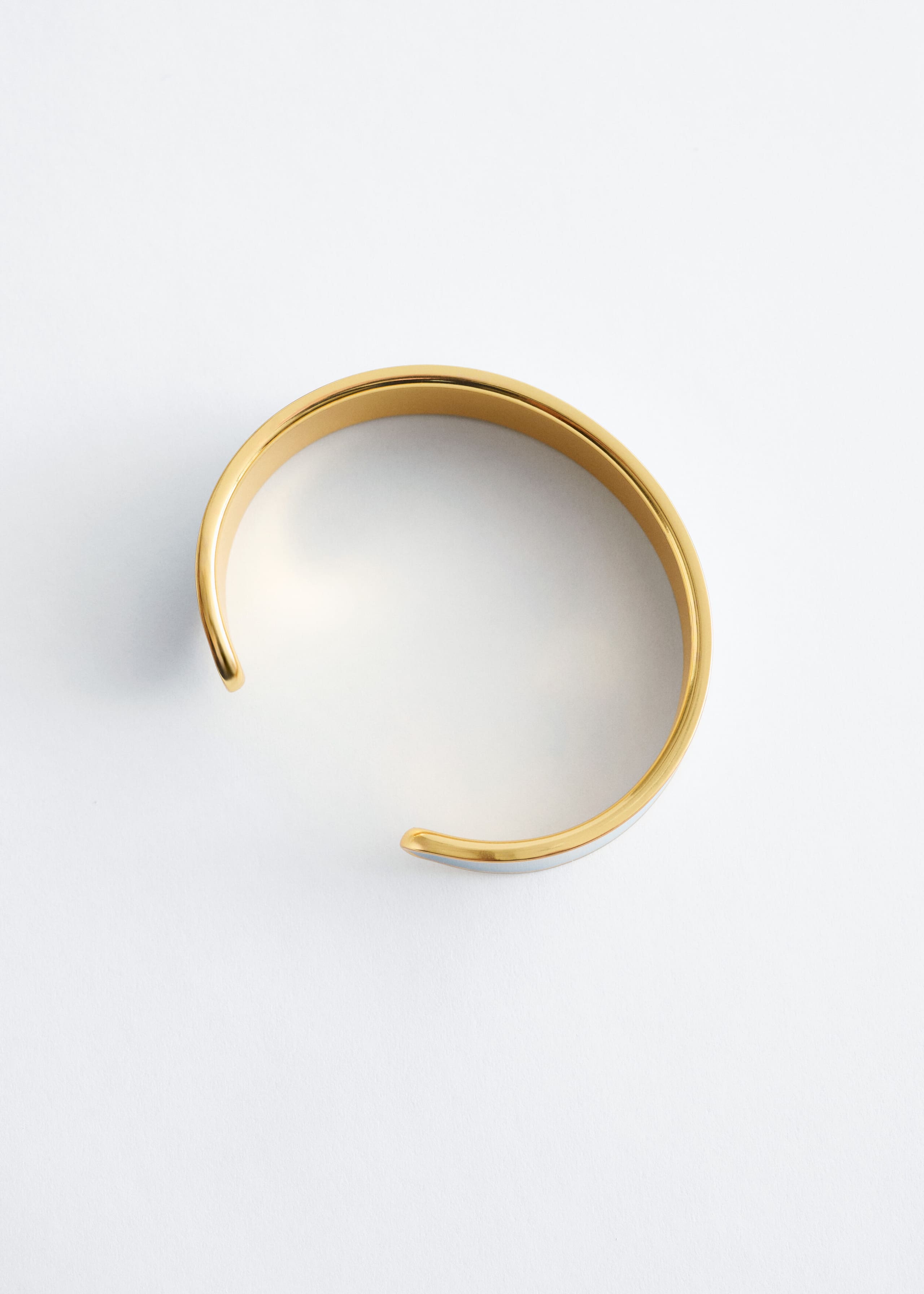 Bracelet manchette bicolore - Vert kaki/Doré - Still Life