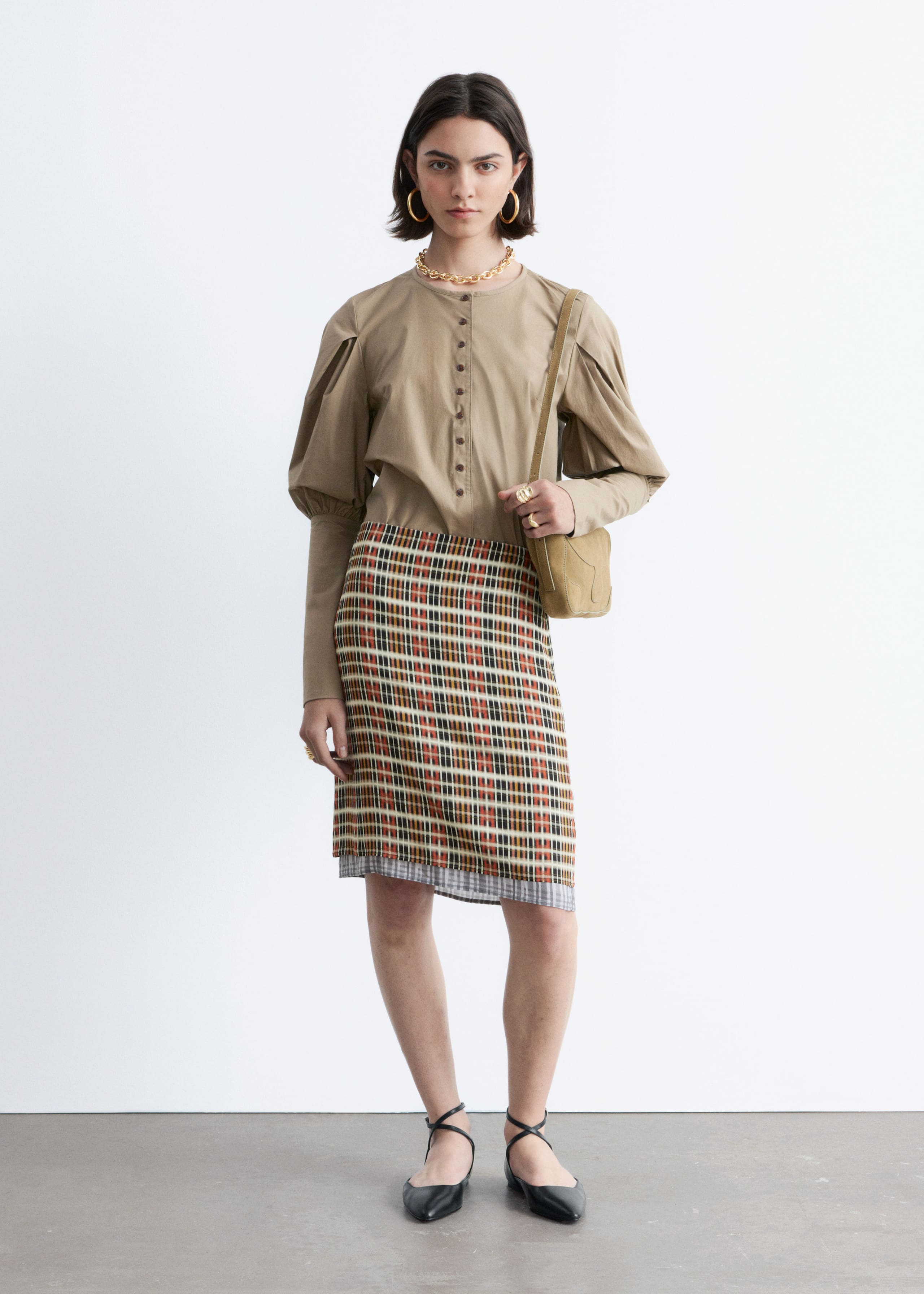 Image of Puff-Sleeve Blouse