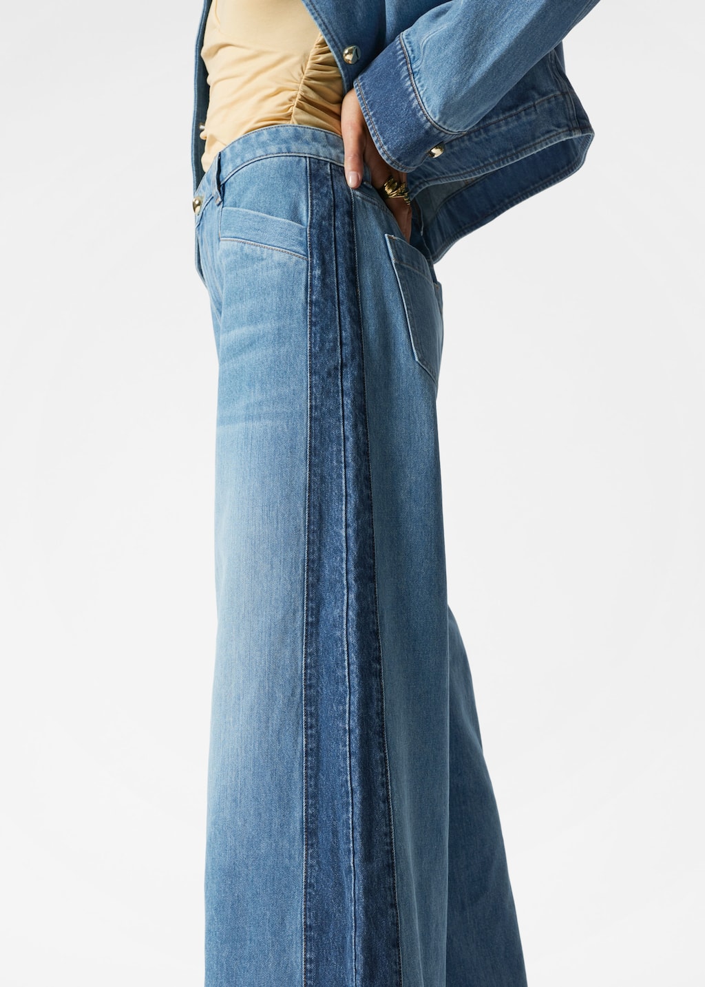 Image of Long Wide-Leg Jeans