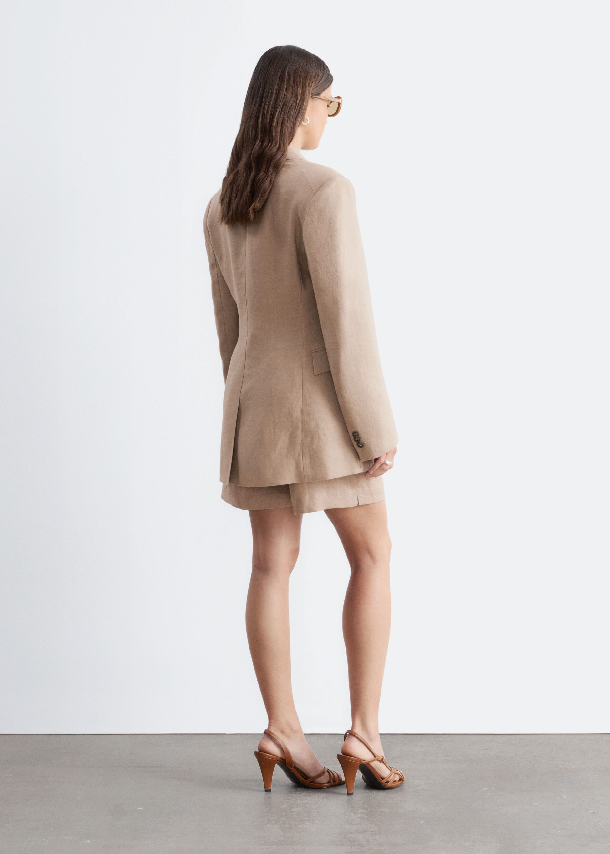 Image of Tapered Linen Blazer