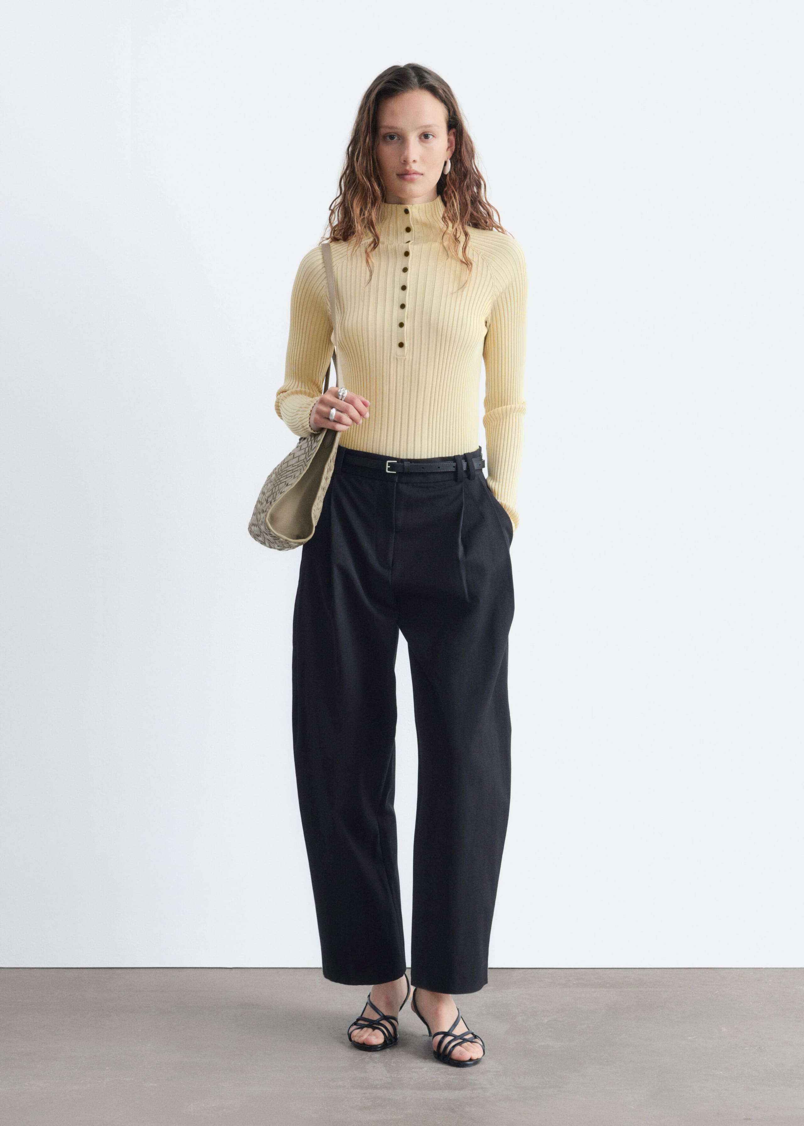Rib-Knit Top - Turquoise - Lookbook