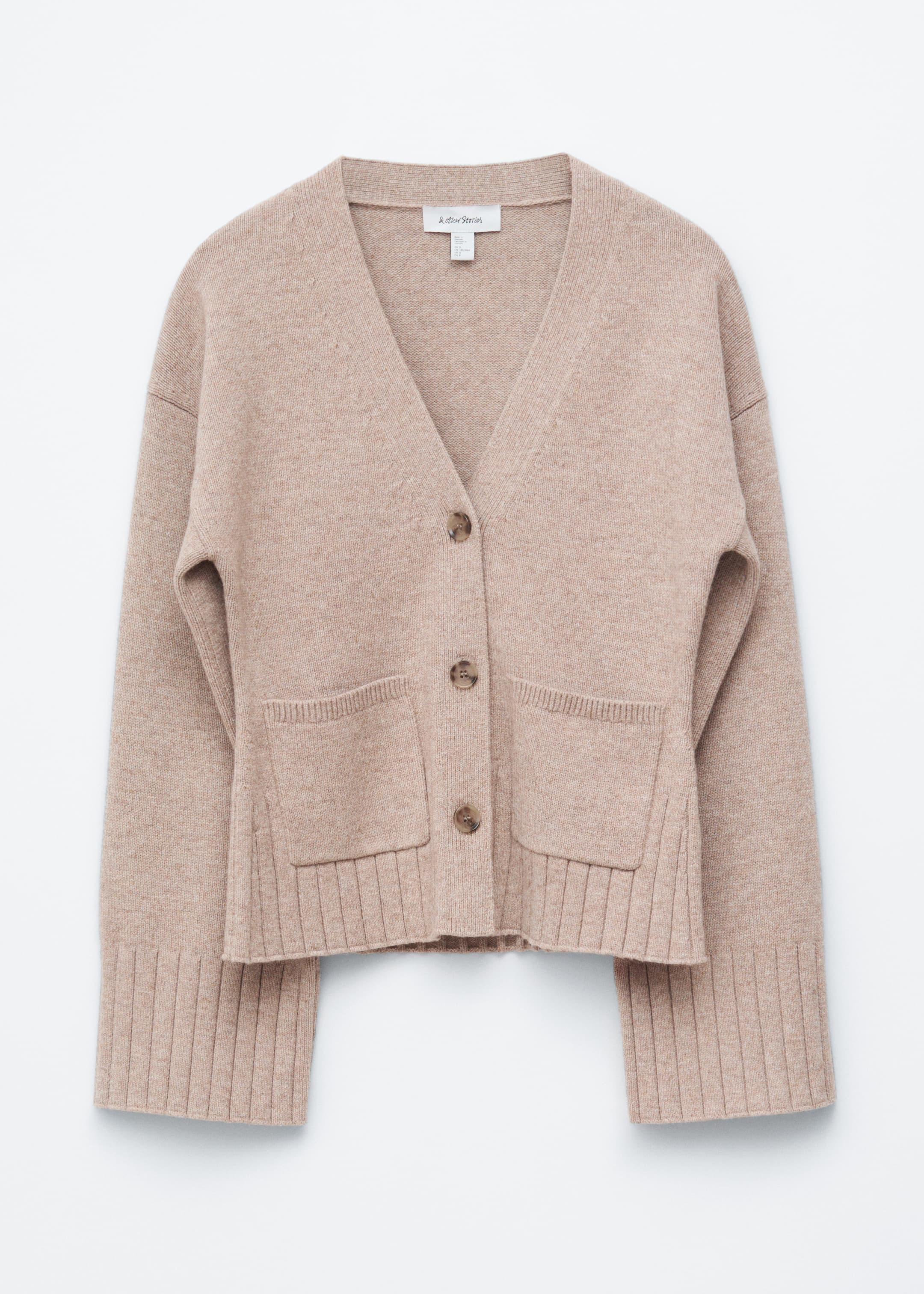 Ver imagen más grande: Cárdigan de punto de corte cónico - Beige - MUJER | H&M ES 1