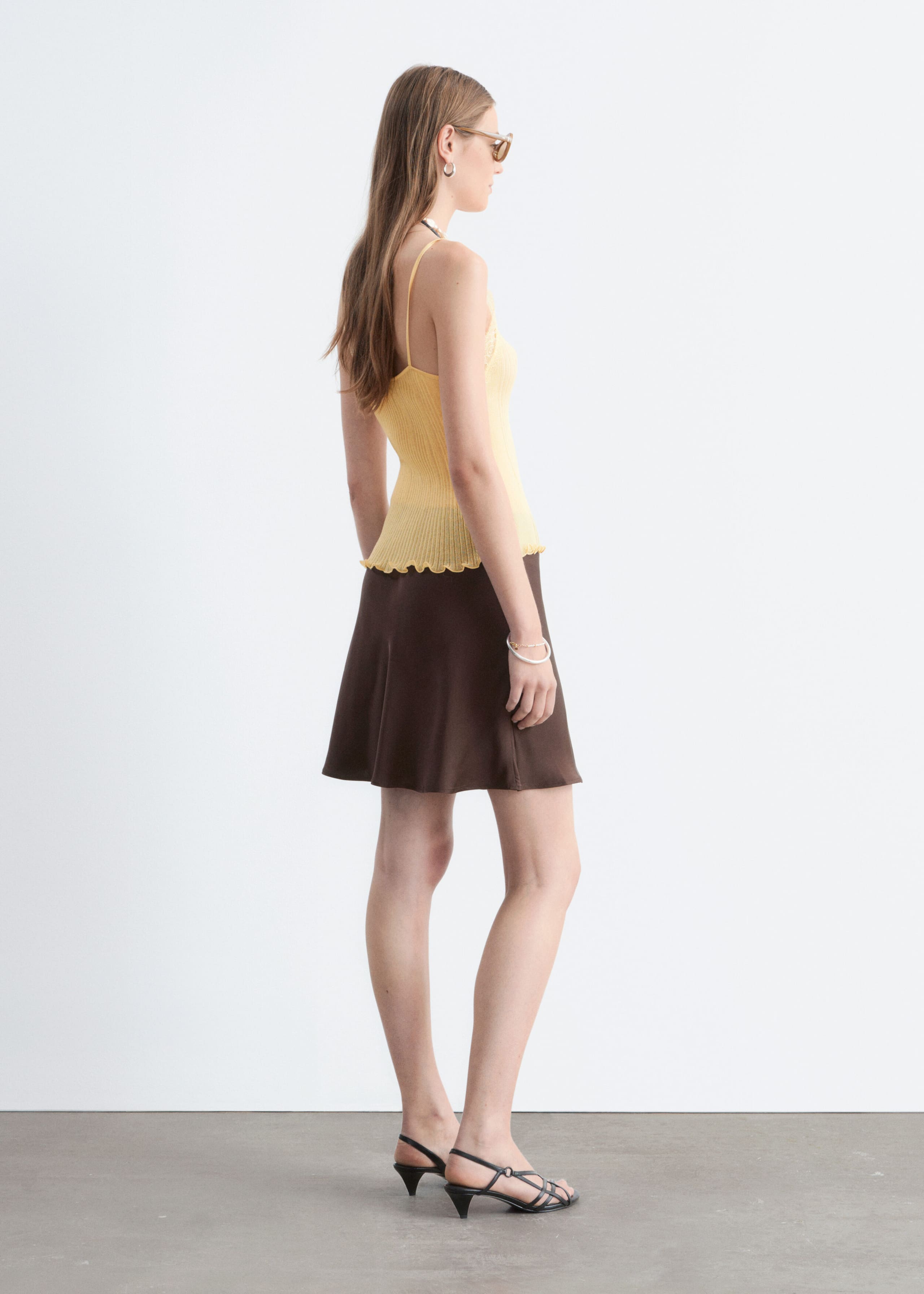 Image of Camisola de encaje en punto de canalé