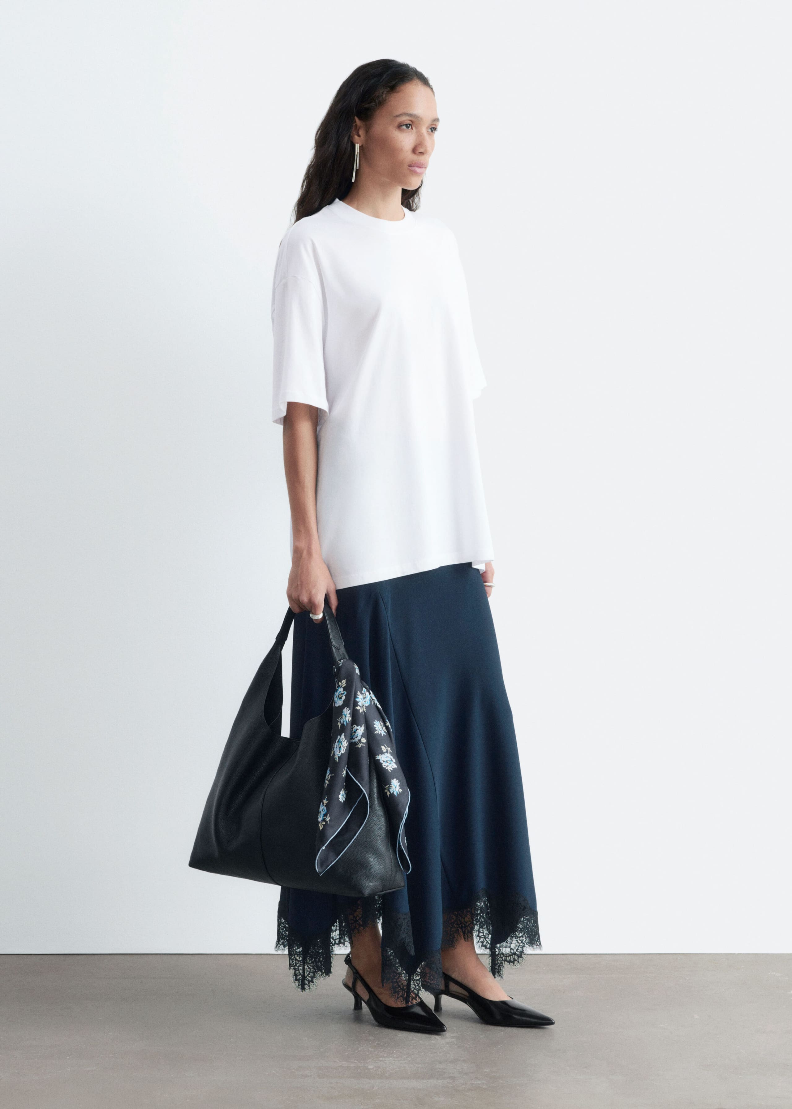 Oversized Cotton T-Shirt - White - Still Life