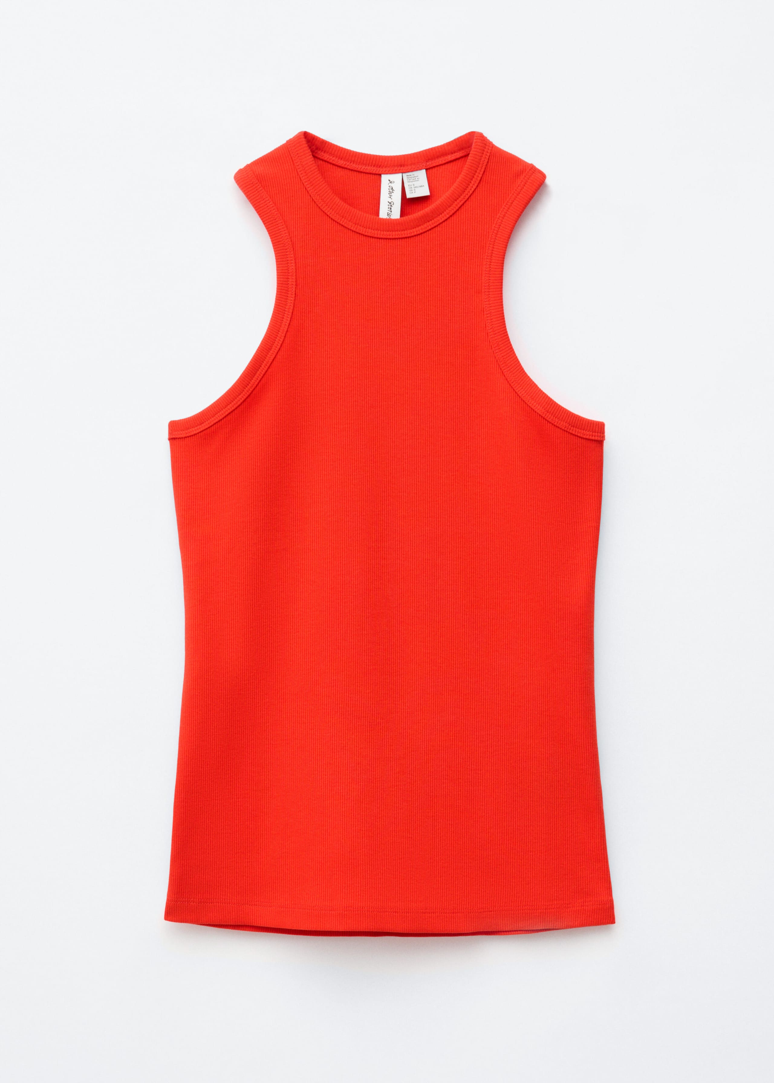 Ribbed Cotton Tank Top - Bright Red - Still Life