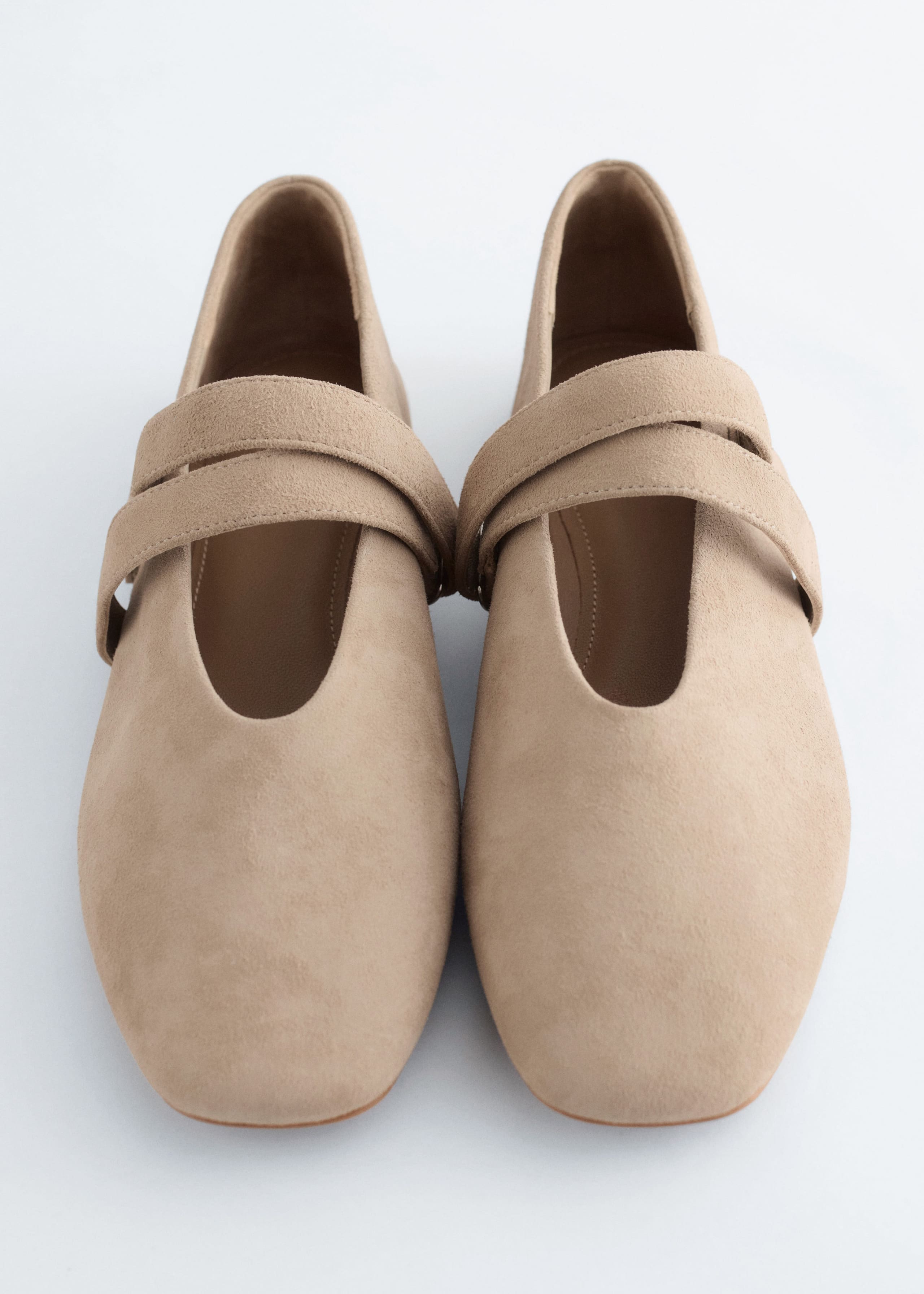 Cross-Strap Leather Ballet Flats - Black Leather - Still Life