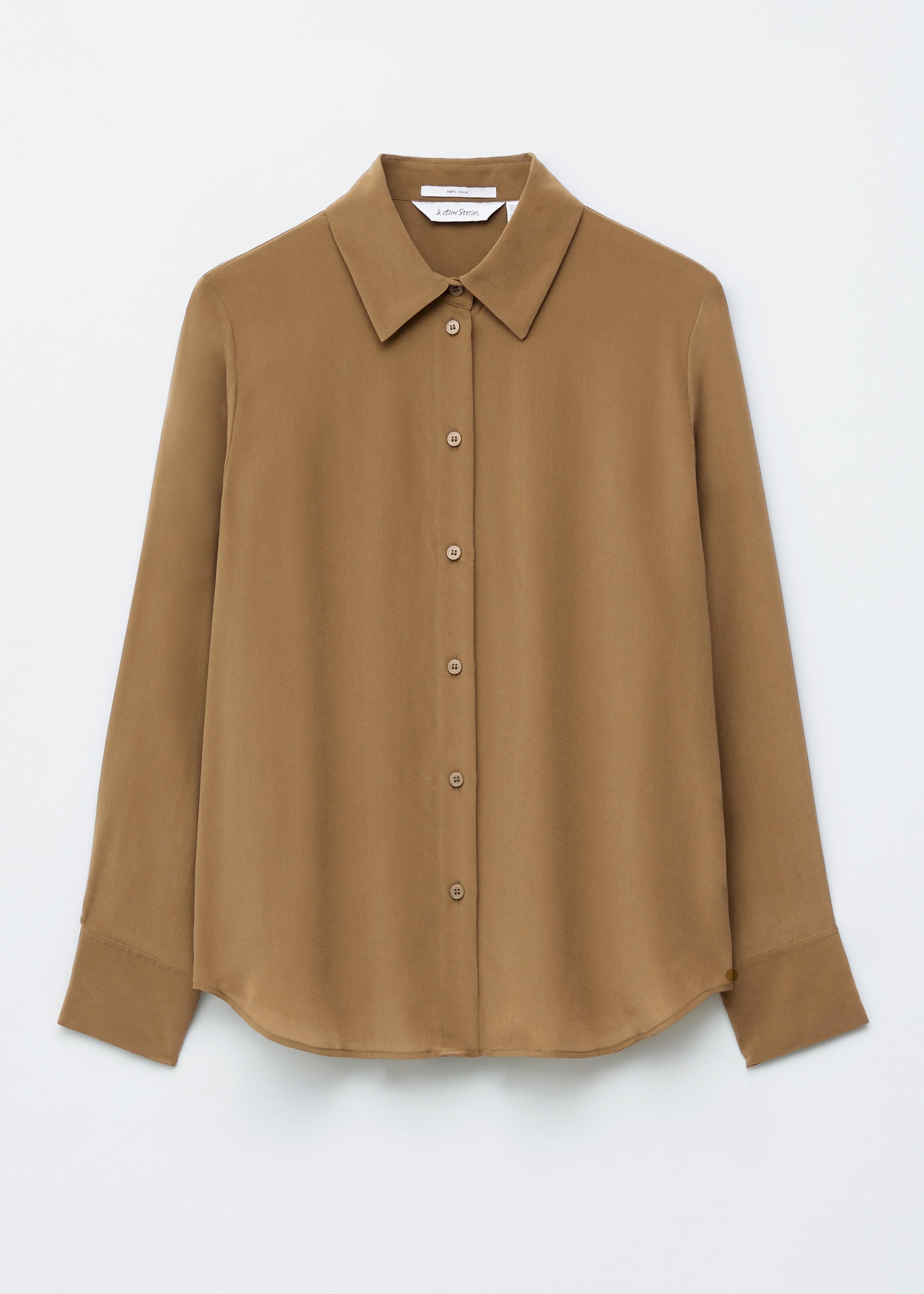 Camicia in seta - Marrone kaki/Rosso scuro/Marrone scuro/Blu scuro