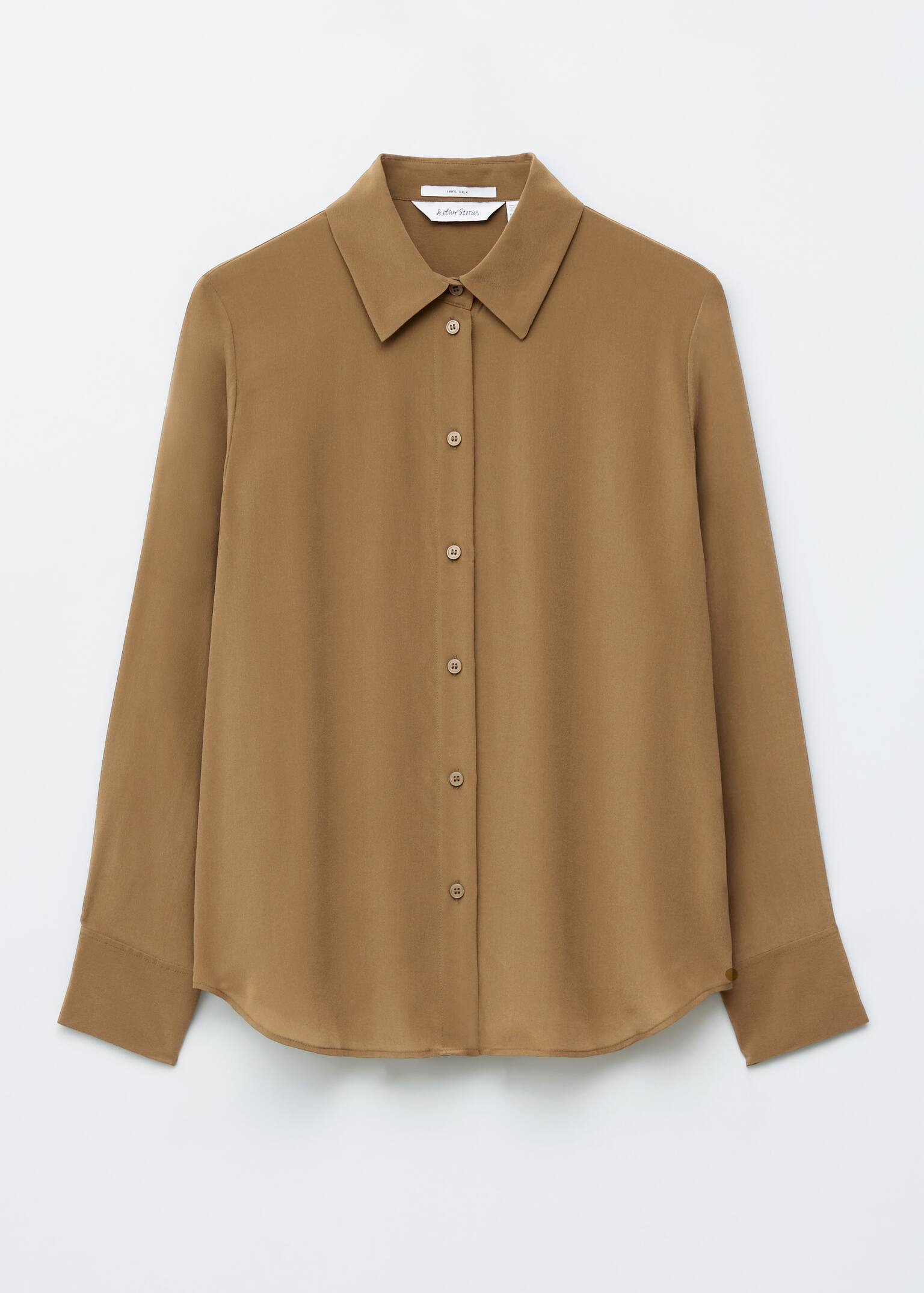 Silk Shirt - Khaki Brown/Dark Red/Dark Brown/Black - 2