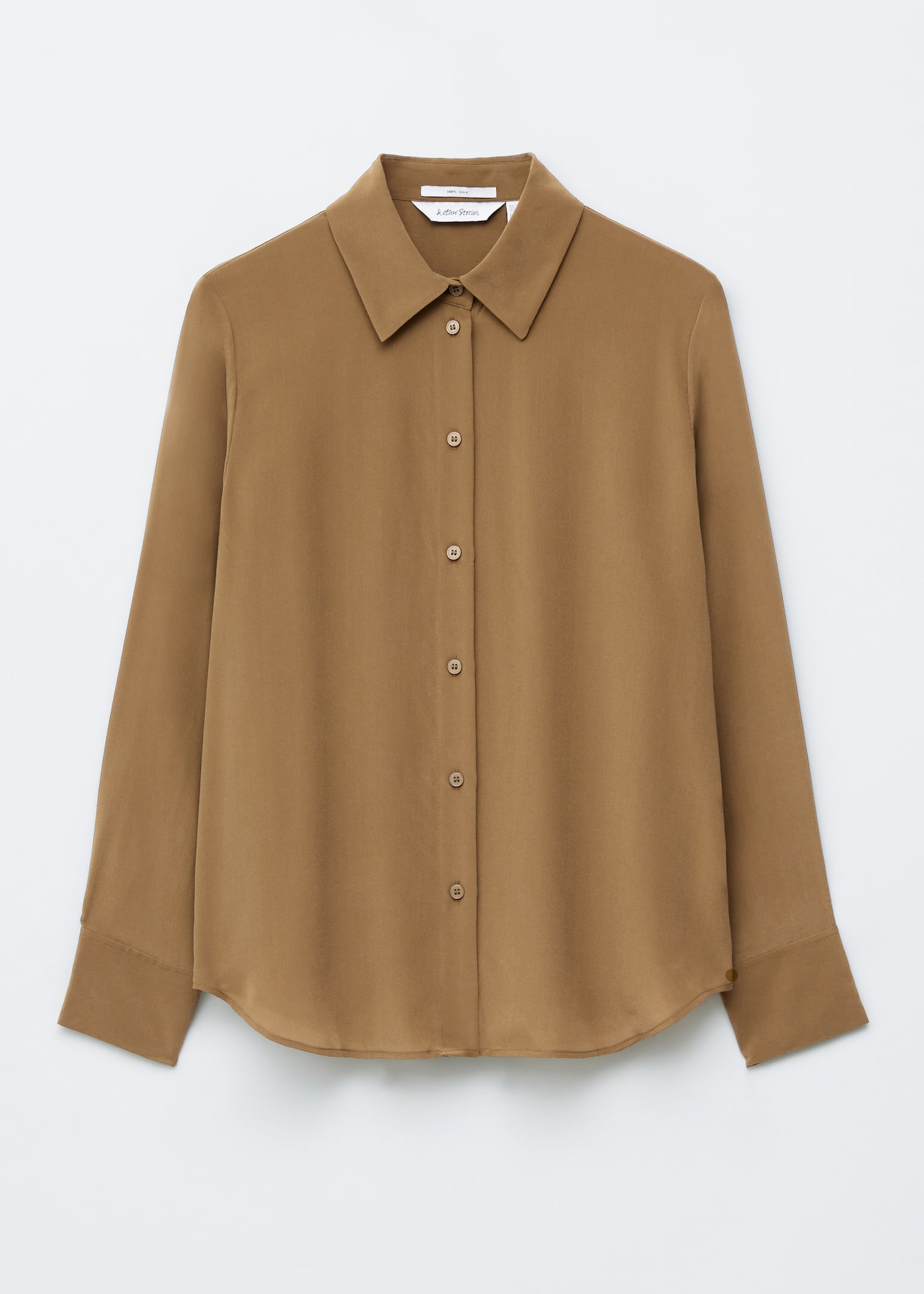 Silk Shirt - Khaki Brown/Dark Red/Dark Brown/Black - 2