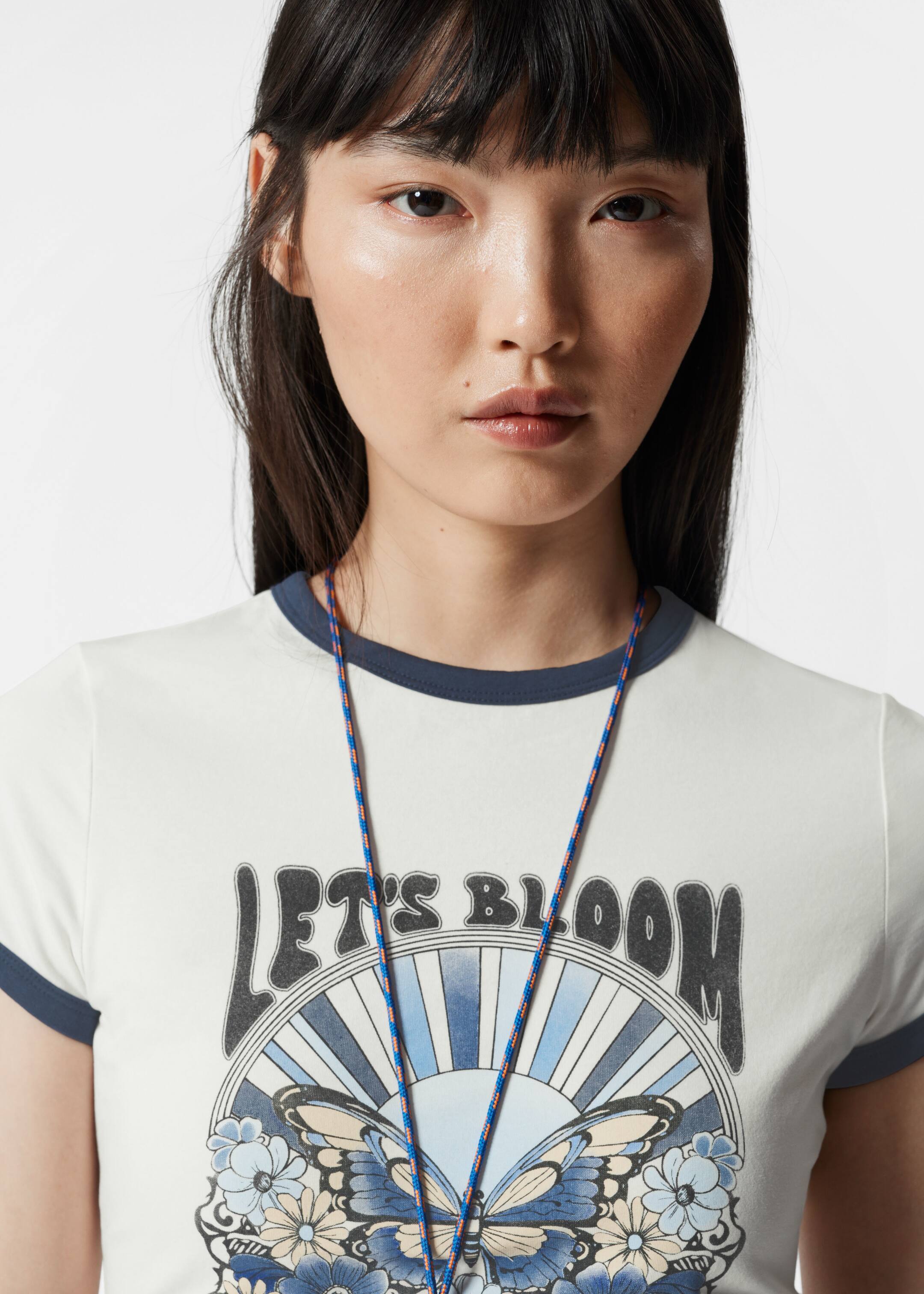 Visualizza immagine più grande: T-shirt con maniche ad aletta - Bianco con stampa - DONNA | H&M IT 3