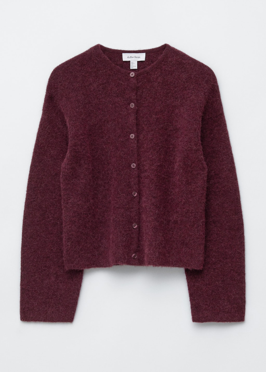 Image of Alpaca-Blend Knitted Cardigan