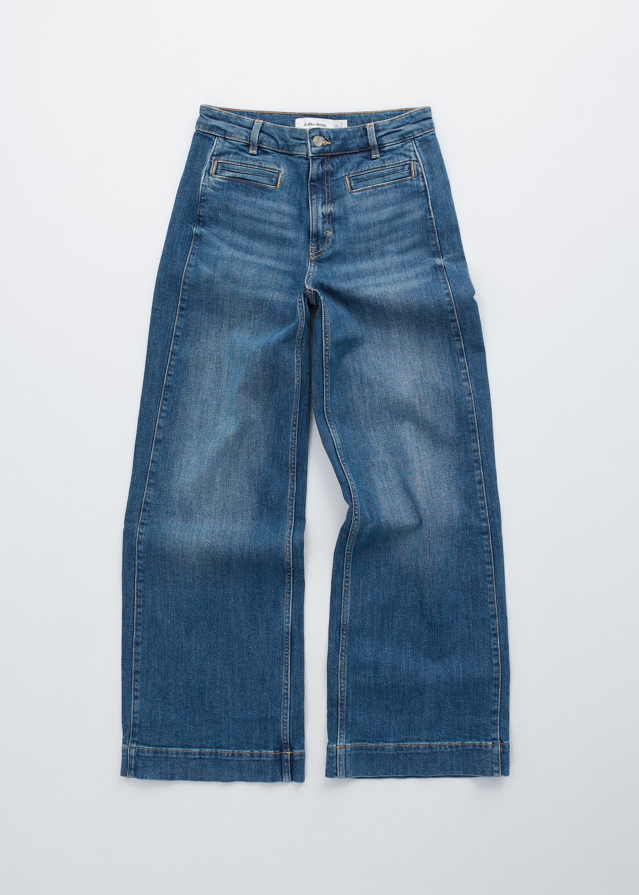 Zobacz większy obraz: Jeansy regular z szerokimi nogawkami - Niebieski sprany - ONA | H&M PL 8
