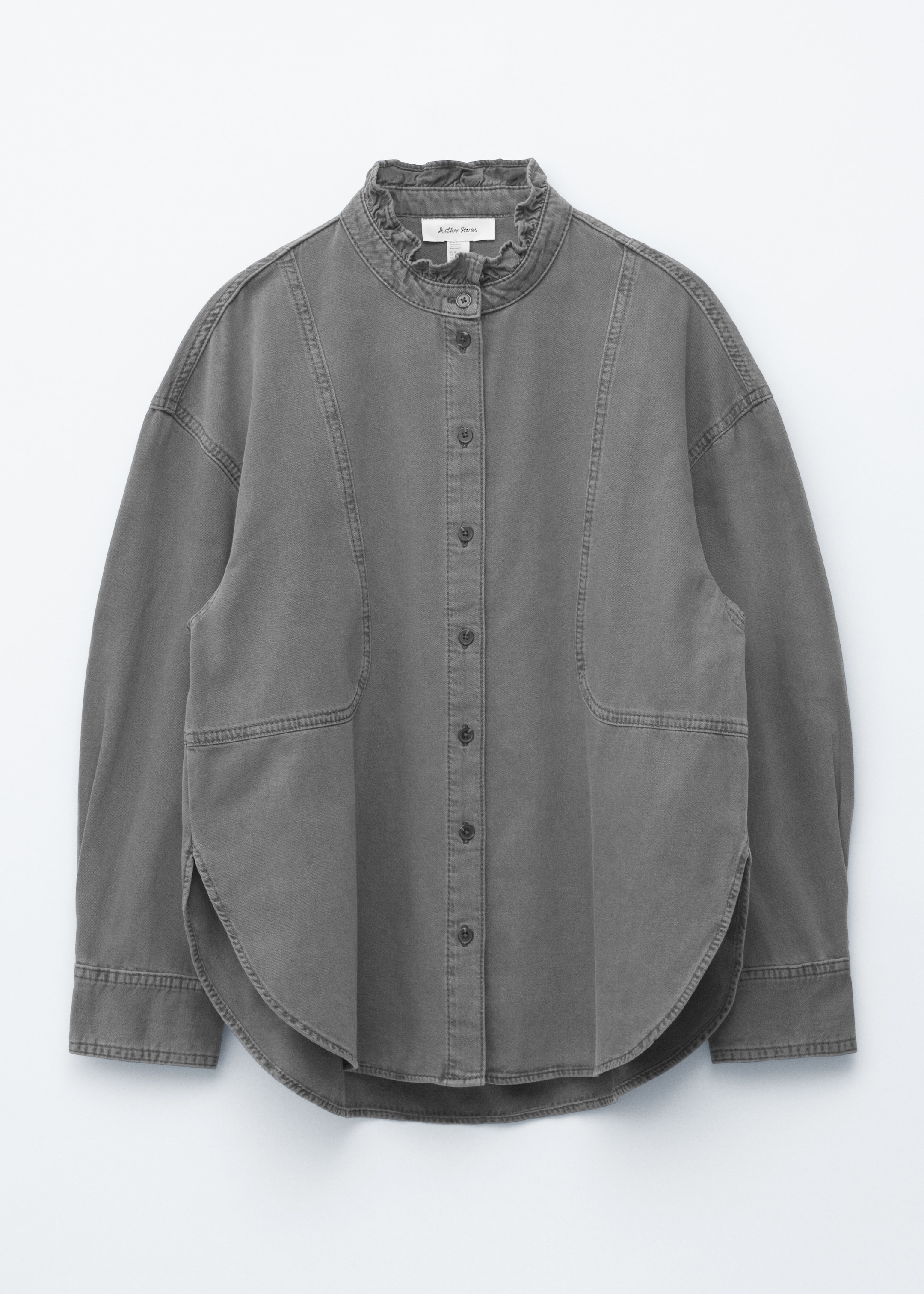 Visualizza immagine più grande: Camicetta in denim con gala lungo il collo - Grigio - DONNA | H&M IT 6