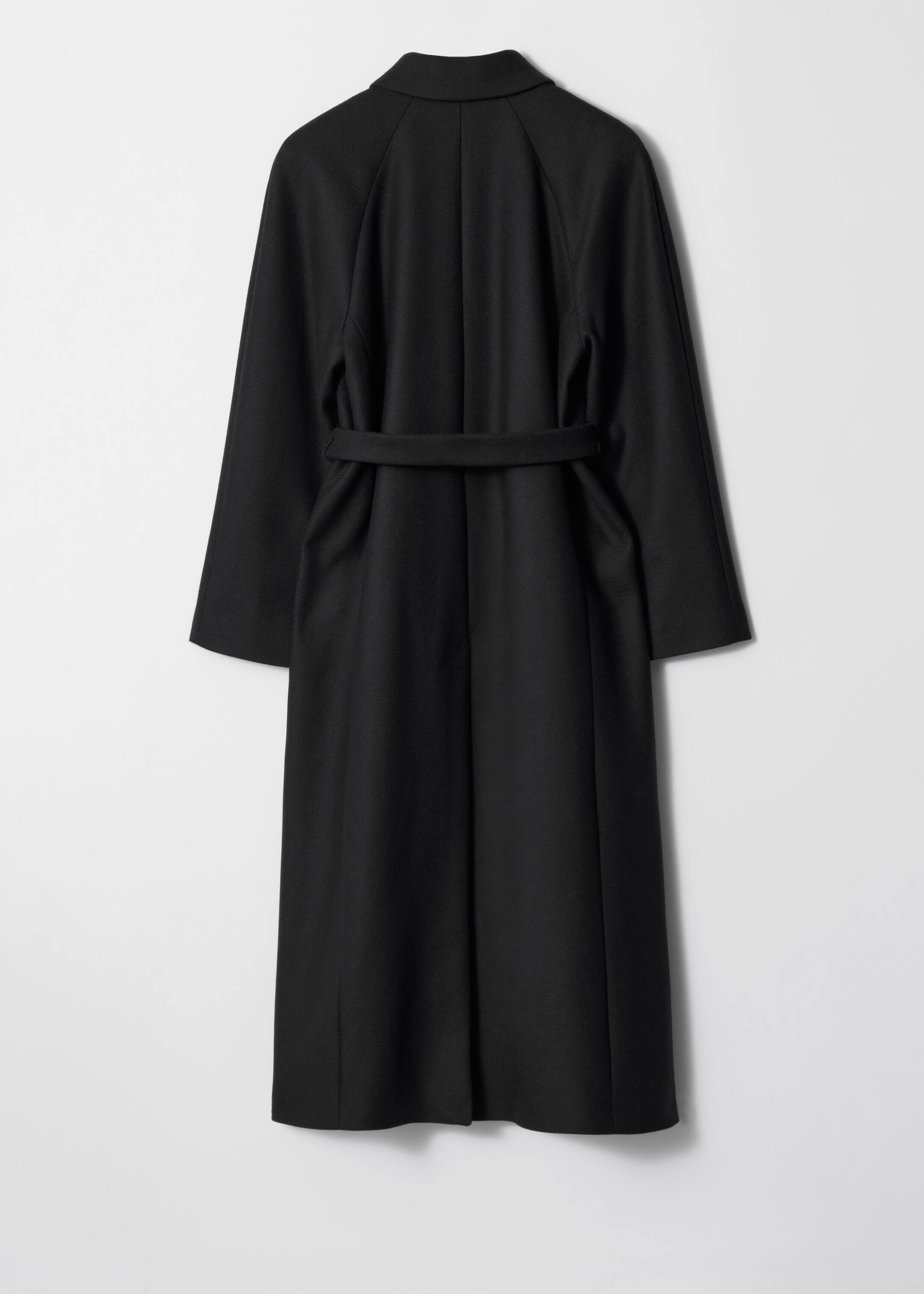 Grotere afbeelding bekijken: Belted Wool Coat - Black - DAMES | H&M BE 8