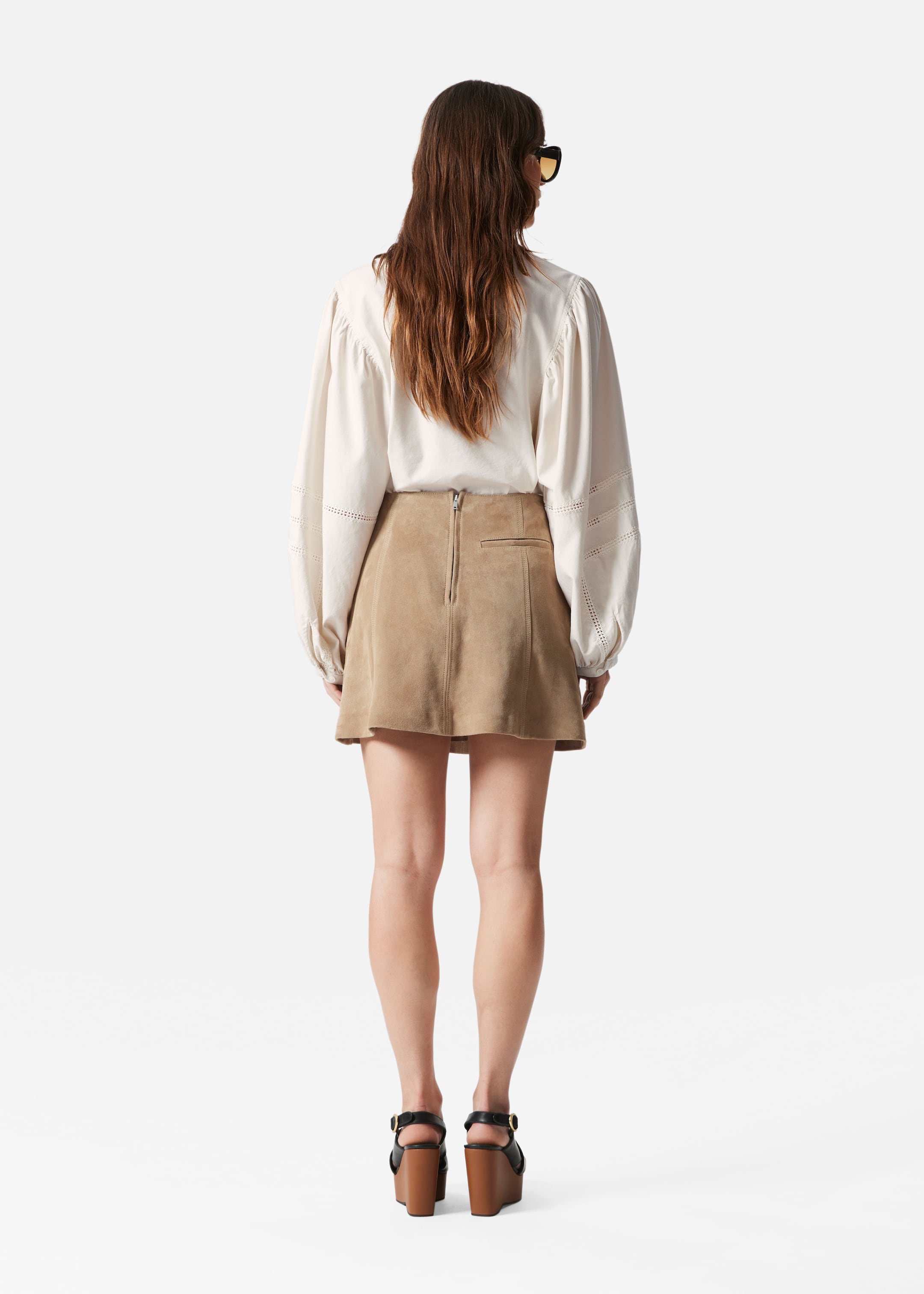 Se større billede: Bluse med voluminøse ærmer - Ecru - DAME | H&M DK 5