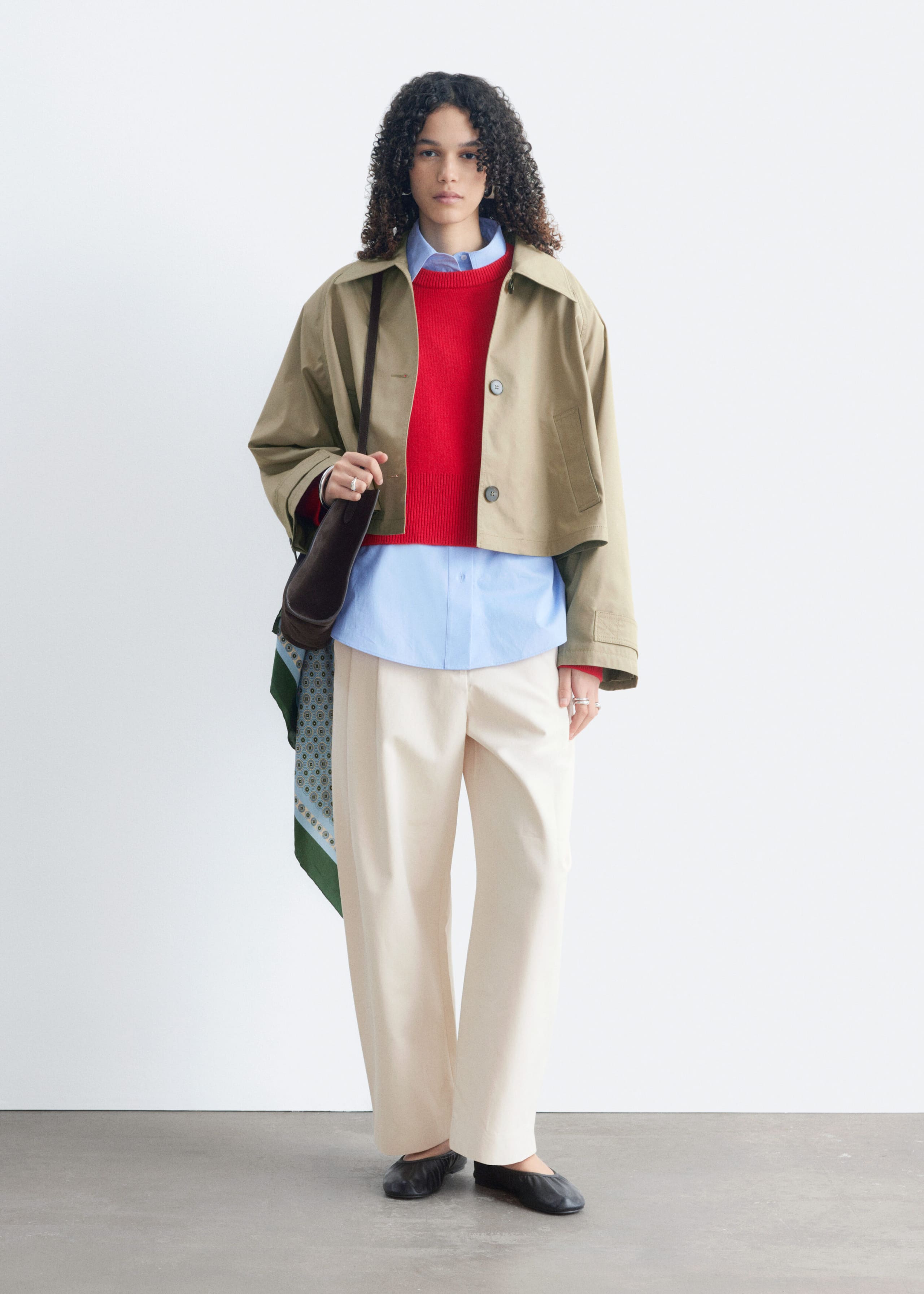 Verkürzte Jacke - Beige - Lookbook