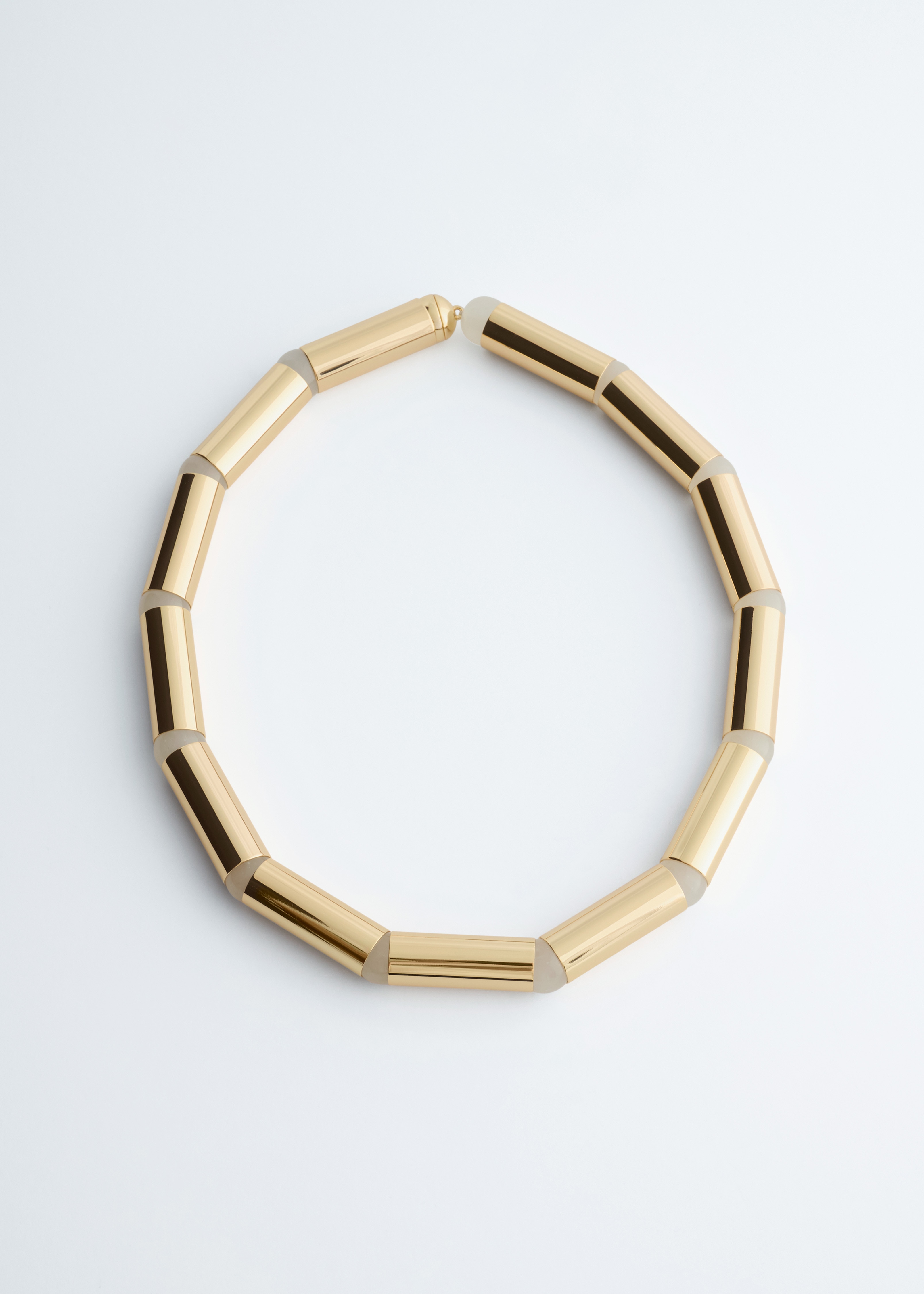 Polished Brass Necklace - Gold