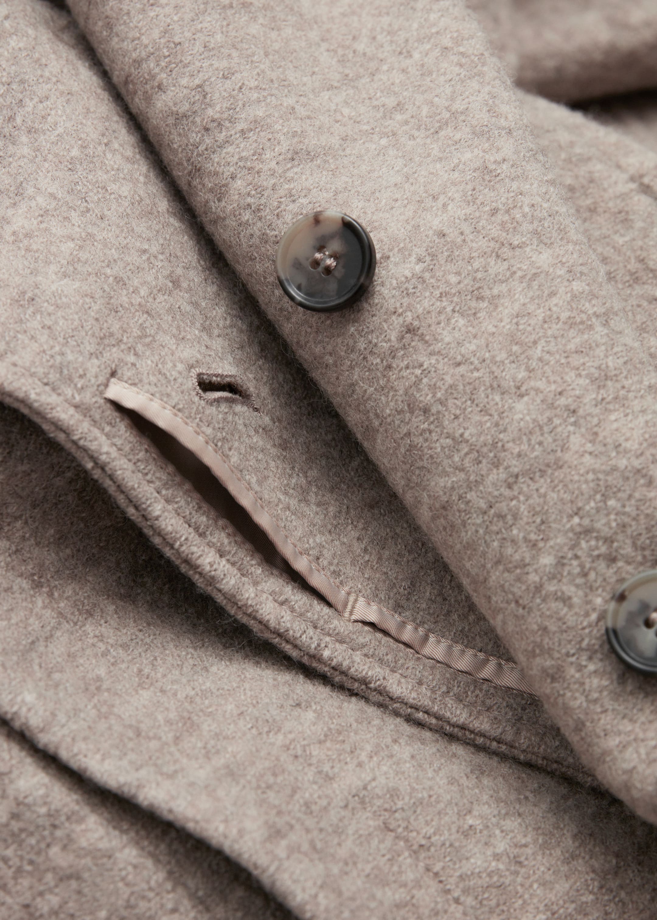 Größeres Bild ansehen: Weit geschnittener Wollmantel mit Gürtel - Beige - Ladies | H&M DE 3