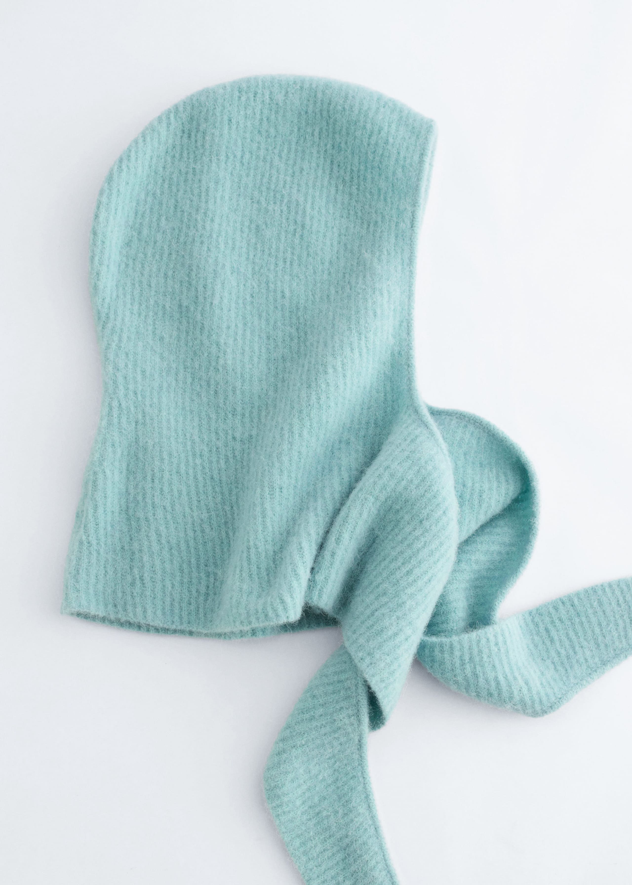 Image of Alpaca-Blend Rib-Knit Hood Scarf